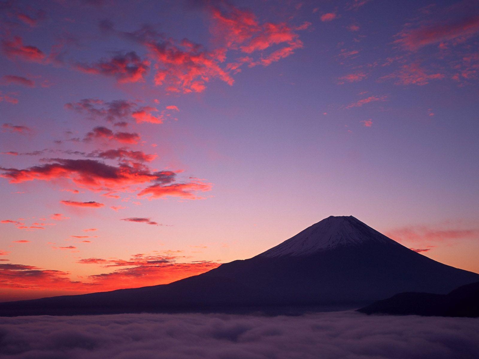 Mount Fuji, Dämmerung, Abend, Japan, Panorama, 1600x1200 HD Desktop