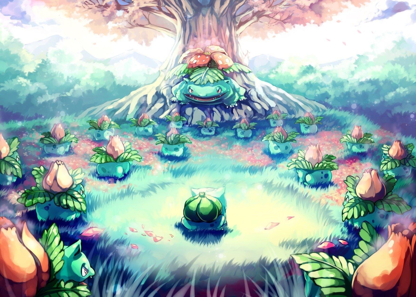 Nintendo, Pokemon, Landschaften, Ivysaur, Bulbasaur, 1750x1250 HD Desktop