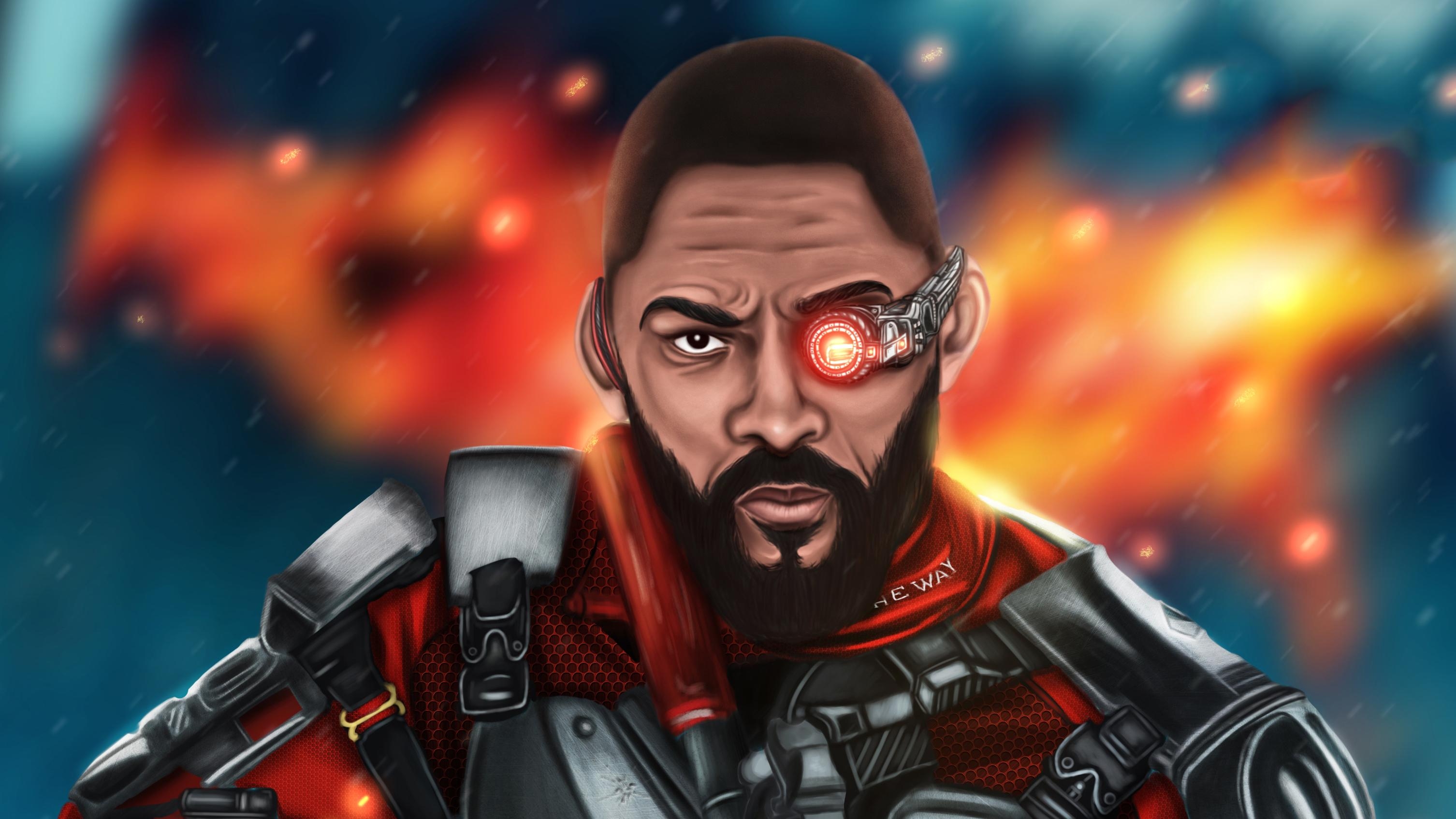 Will Smith, Deadshot, Artwork, Superhelden, 4K, 3020x1700 HD Desktop