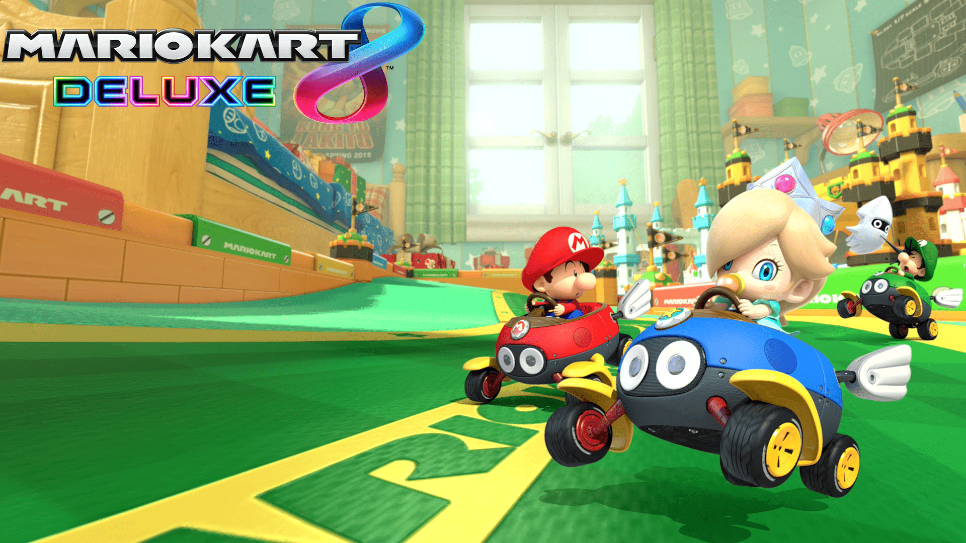 Mario Kart 8, Deluxe, Baby Mario, 1920x1080 Full HD Desktop