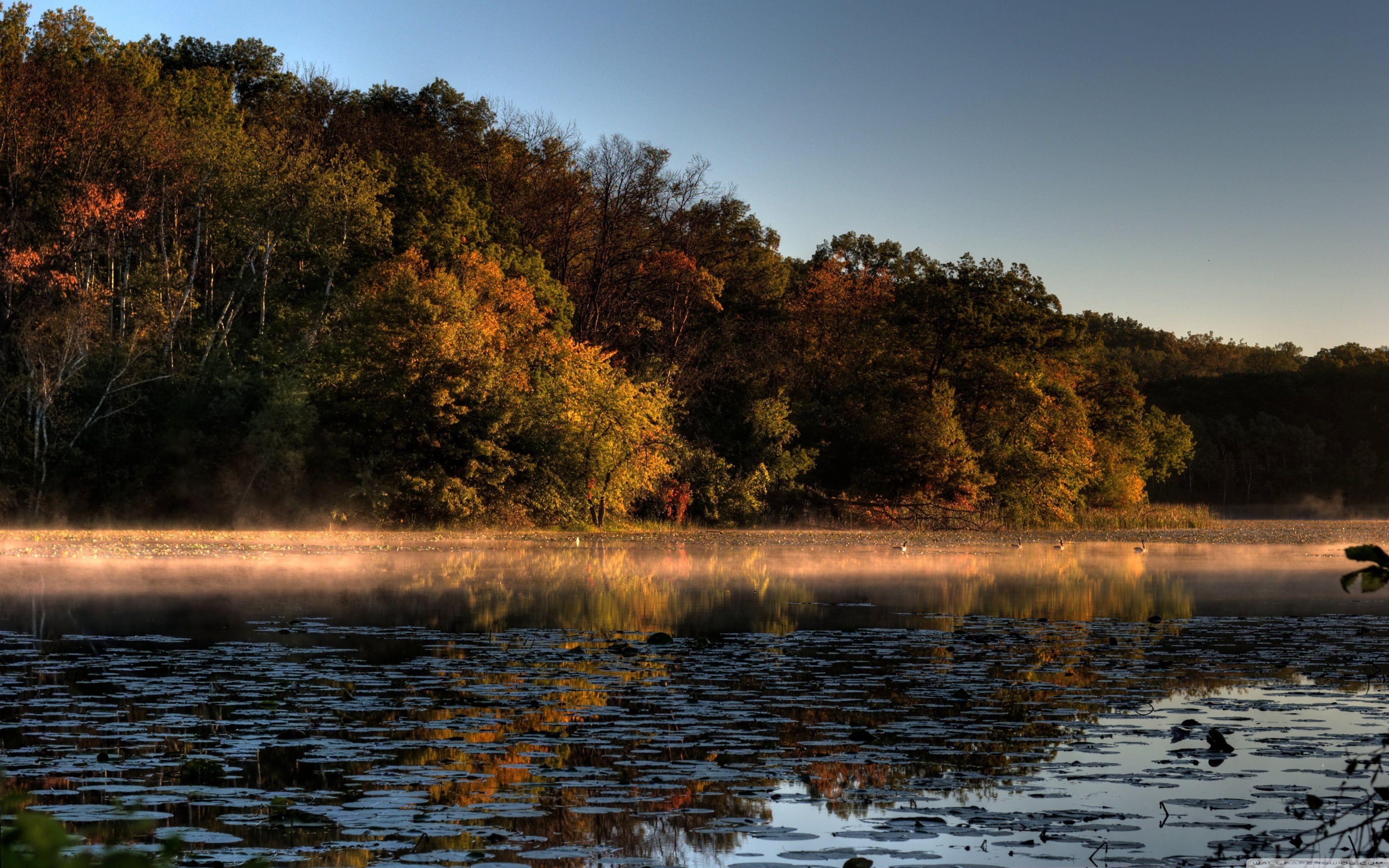 Herbst, Jensen Lake, Lebanon Hills Park, 3840x2400 4K Desktop