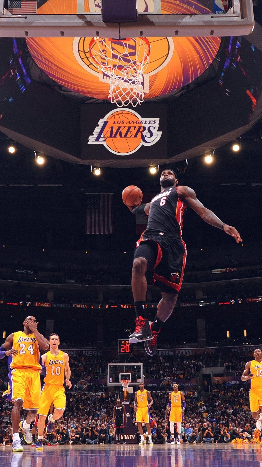 LeBron James, NBA, Dunk, Basketball, Beste, 1080x1920 Full HD Handy