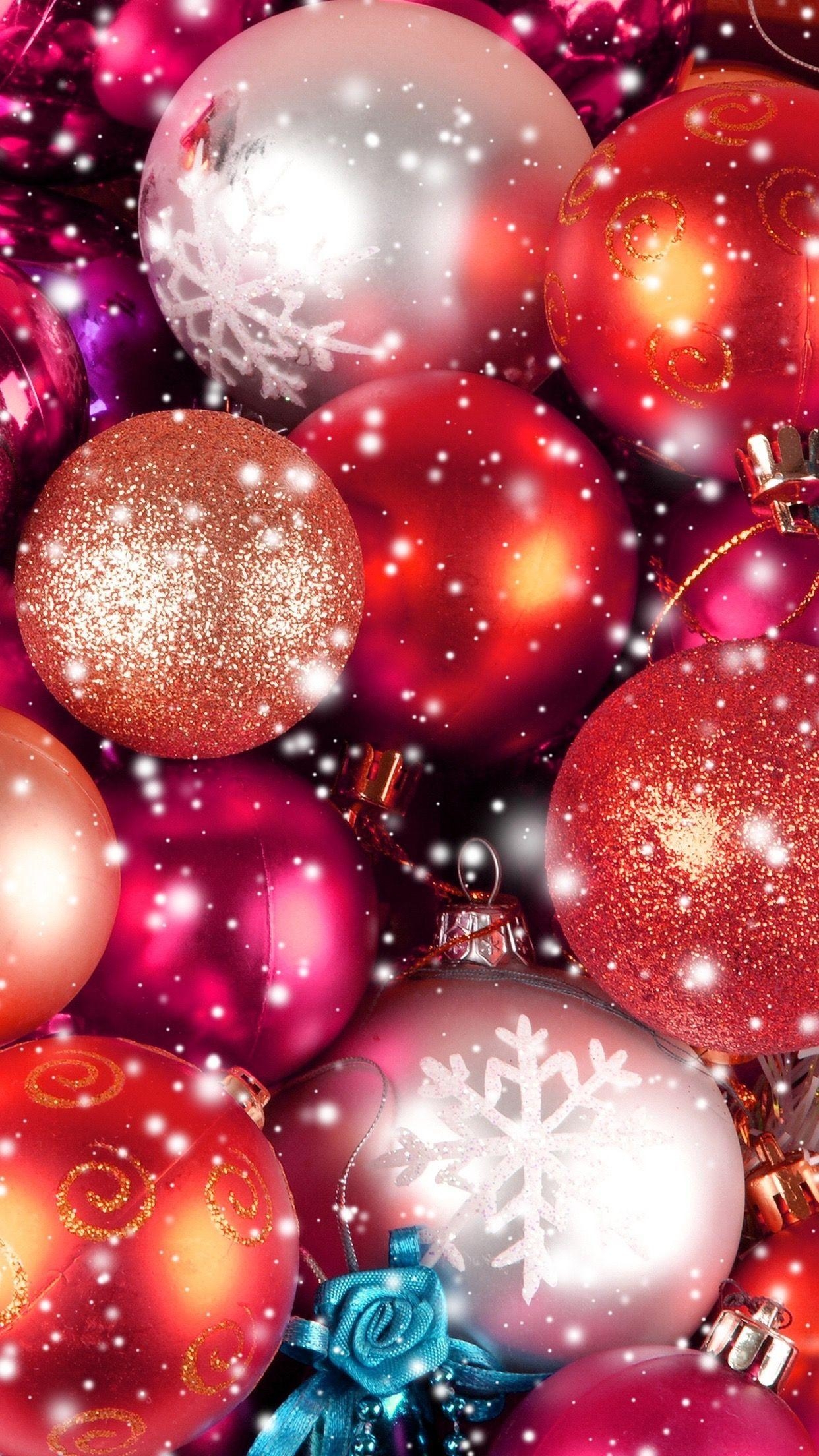 Weihnachtsornamente, iPhone Hintergrundbilder, Malerei, Feiertag, Fest, 1250x2210 HD Handy