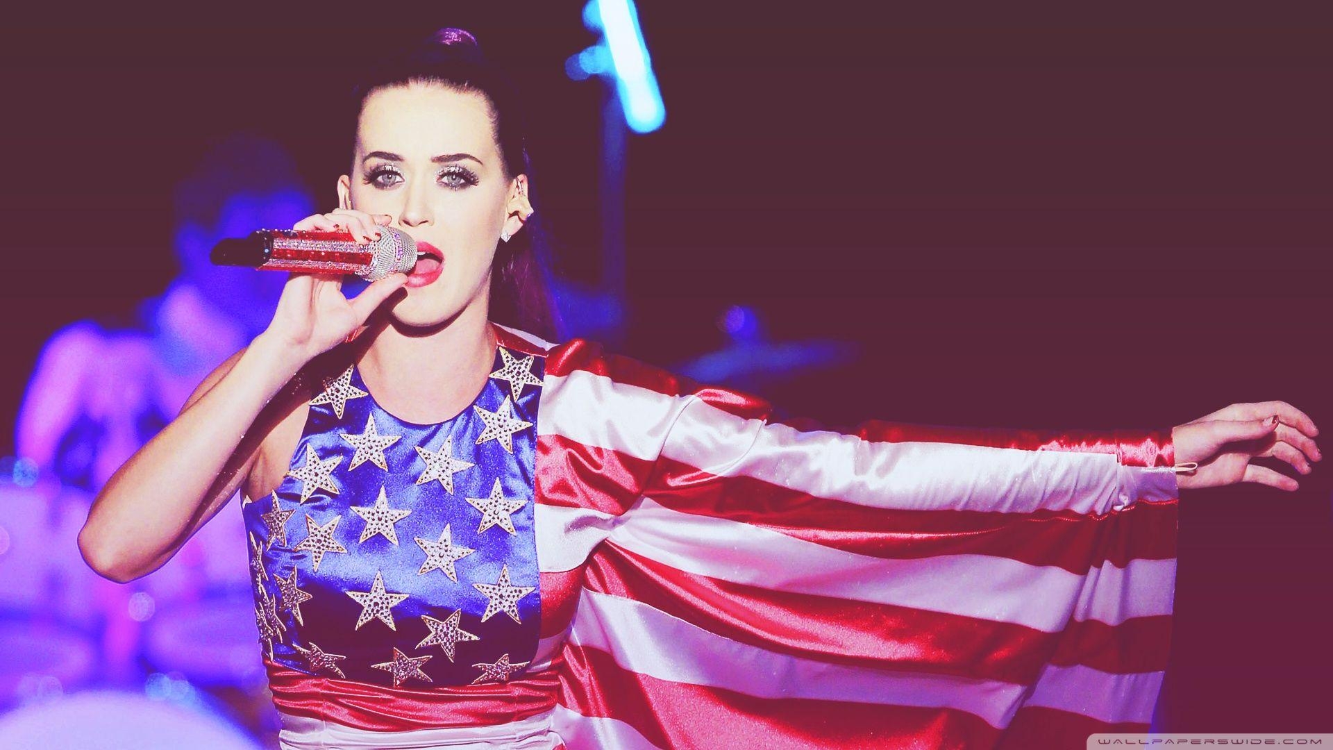 Katy Perry, amerikanische Flagge, 4K, Desktop, HD, 1920x1080 Full HD Desktop