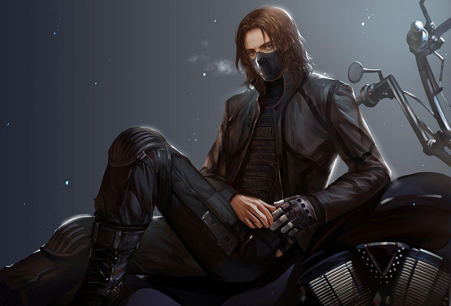 Winter Soldier, Bucky Barnes, Marvel, Cool, Sebastian Stan, 1440x980 HD Desktop