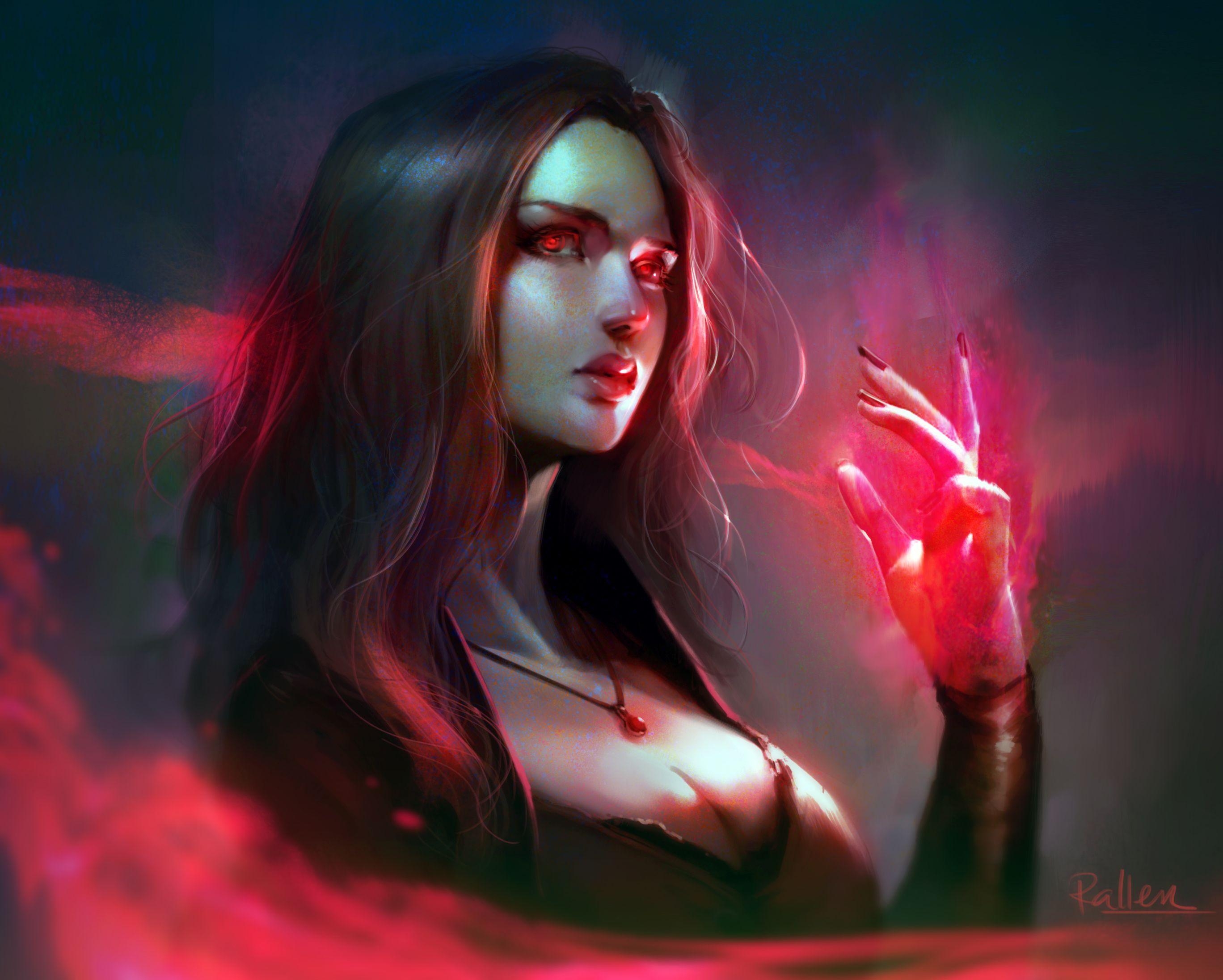 Scarlet Witch, HD Bild, magische Kräfte, Wanda Maximoff, Heldin, 2740x2200 HD Desktop