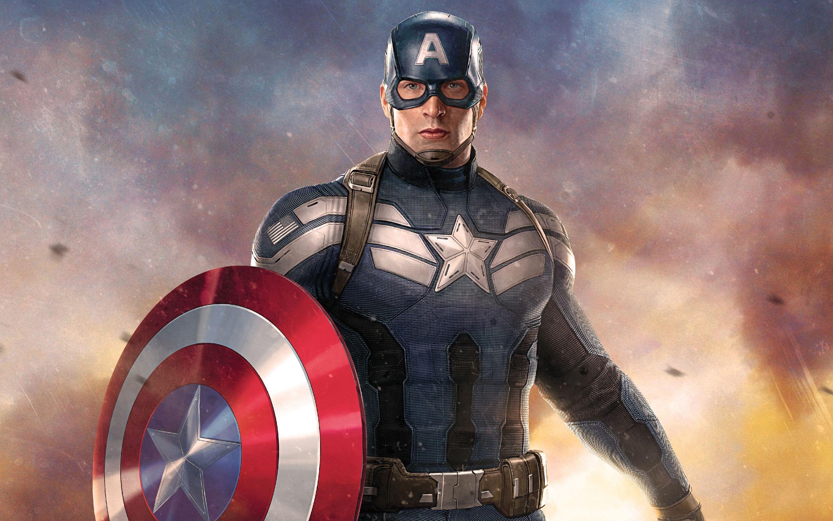 Captain America, Artwork, Bild, Hintergrund, Film, 2880x1800 HD Desktop