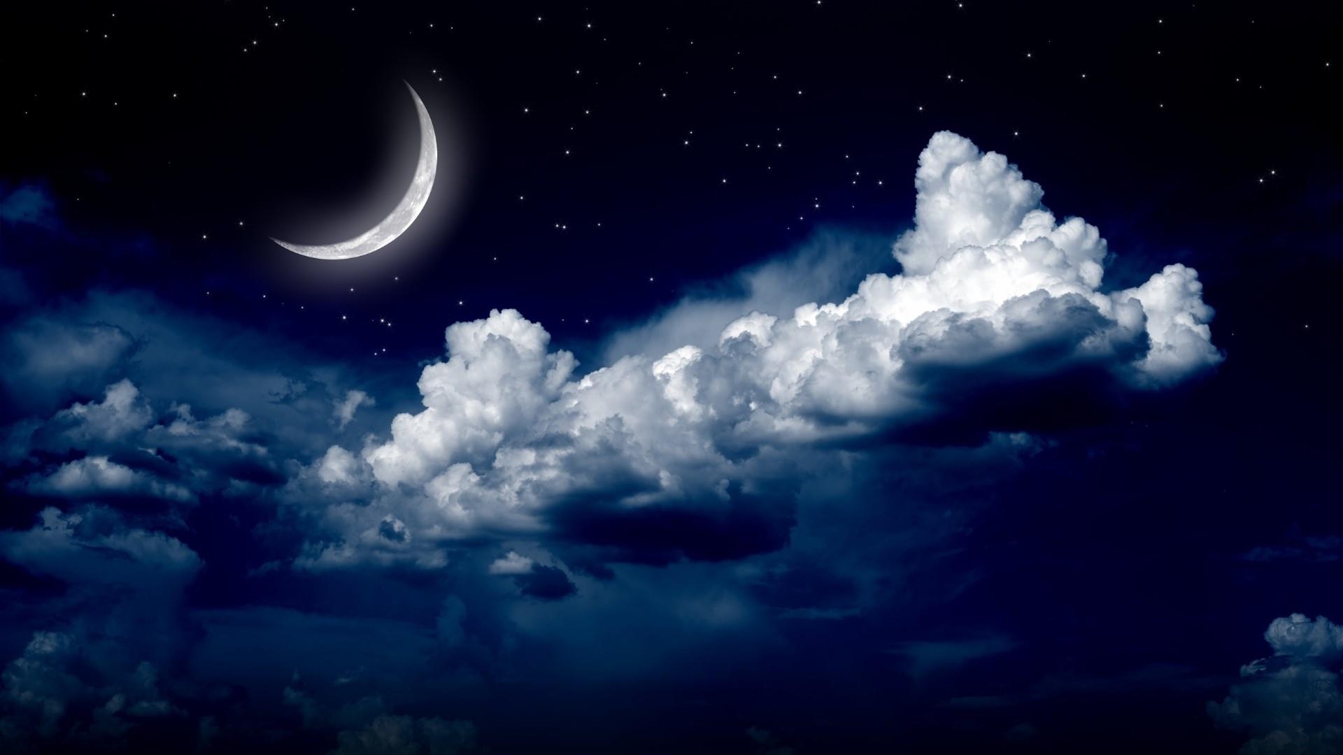 Sternenhimmel, Nacht, Mond, Studio, 10, 1920x1080 Full HD Desktop