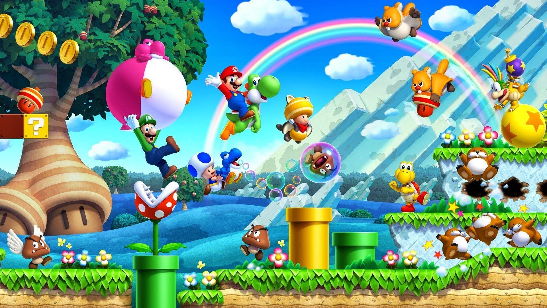 Neuer Super Mario, U-HD, Abenteuer, Plattform, 1920x1080 Full HD Desktop