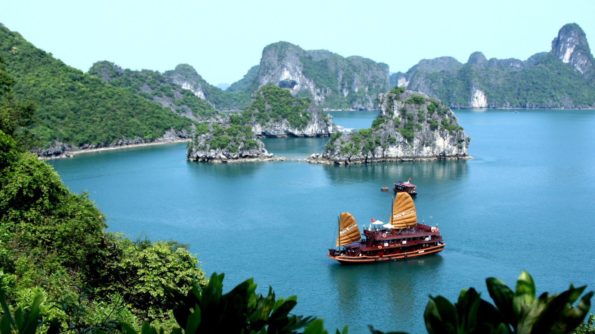 Hanoi, Vietnam, Halong-Bucht, HD, Wasser, 1920x1080 Full HD Desktop