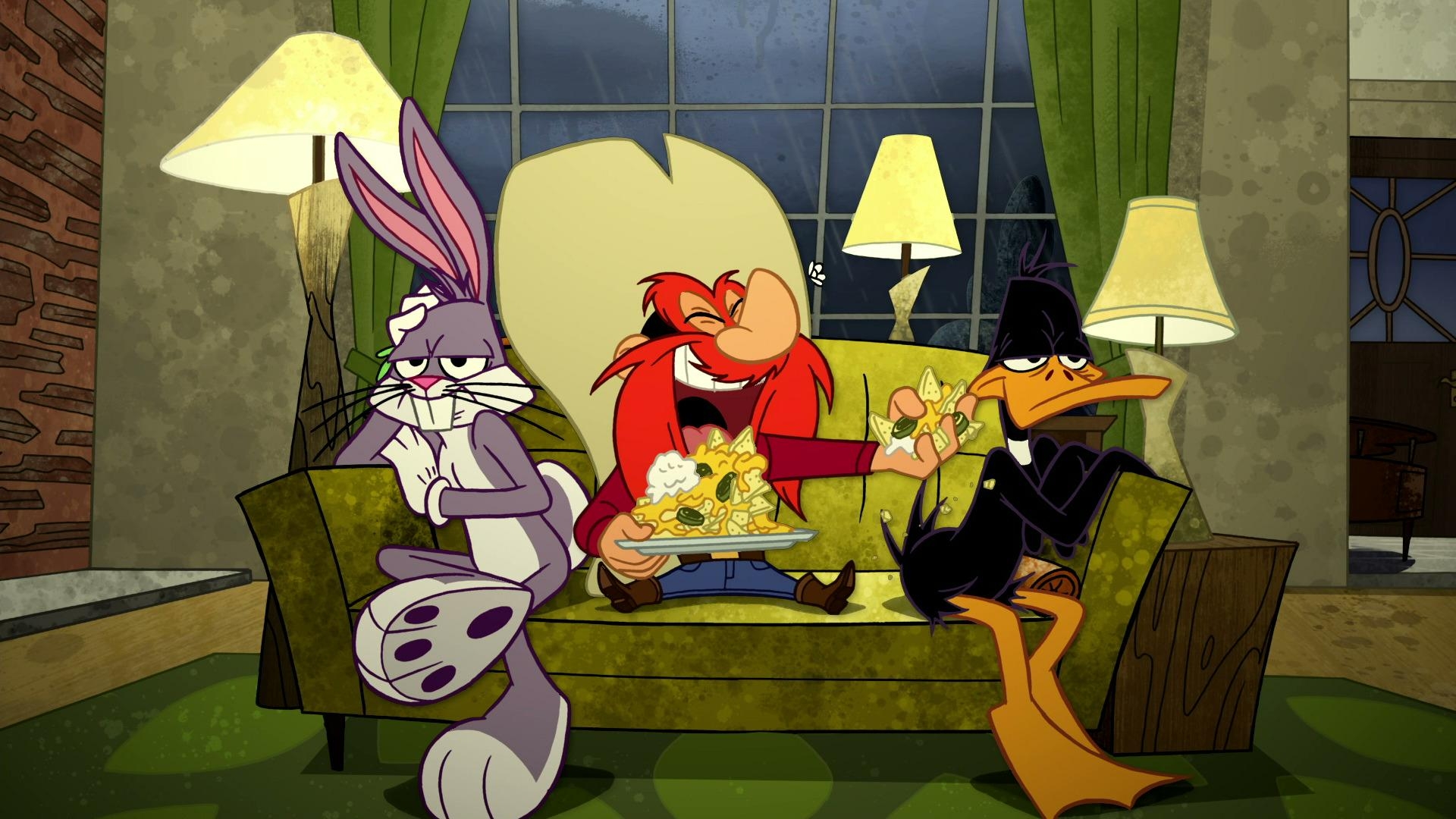 Yosemite Sam, Bugs Bunny, Daffy Duck, Humor, 1920x1080 Full HD Desktop