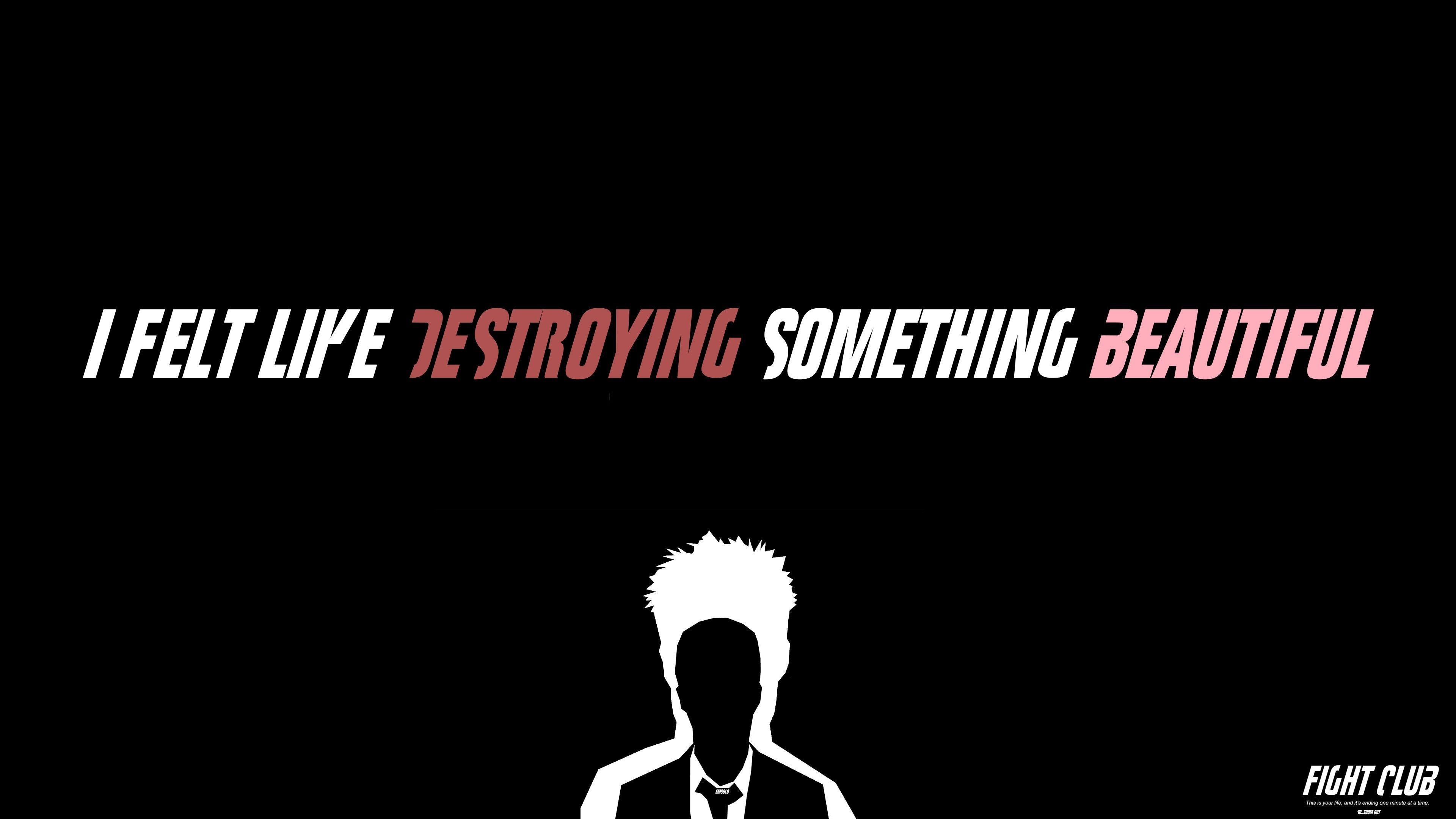 Fight Club Typografie, Bild, 4K, Hintergrund, 3840x2160 4K Desktop