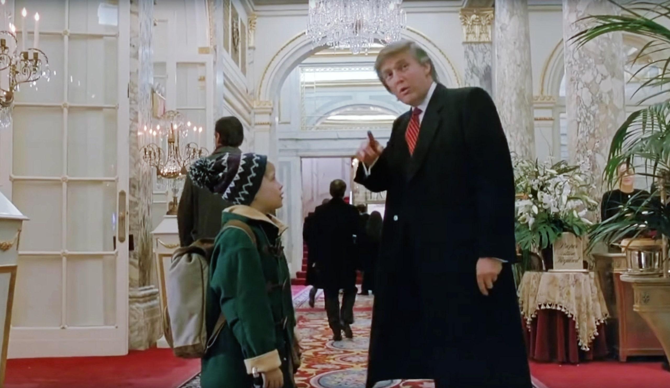 Donald Trump, Home Alone 2, Macaulay Culkin, Entfernung, 2560x1490 HD Desktop