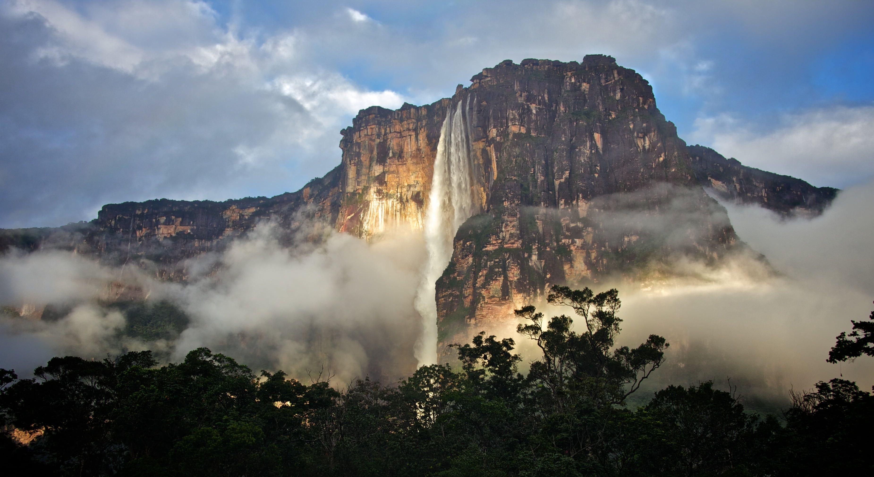 Angel Falls, HD, Venezuela, Reisen, Landschaft, 3710x2030 HD Desktop