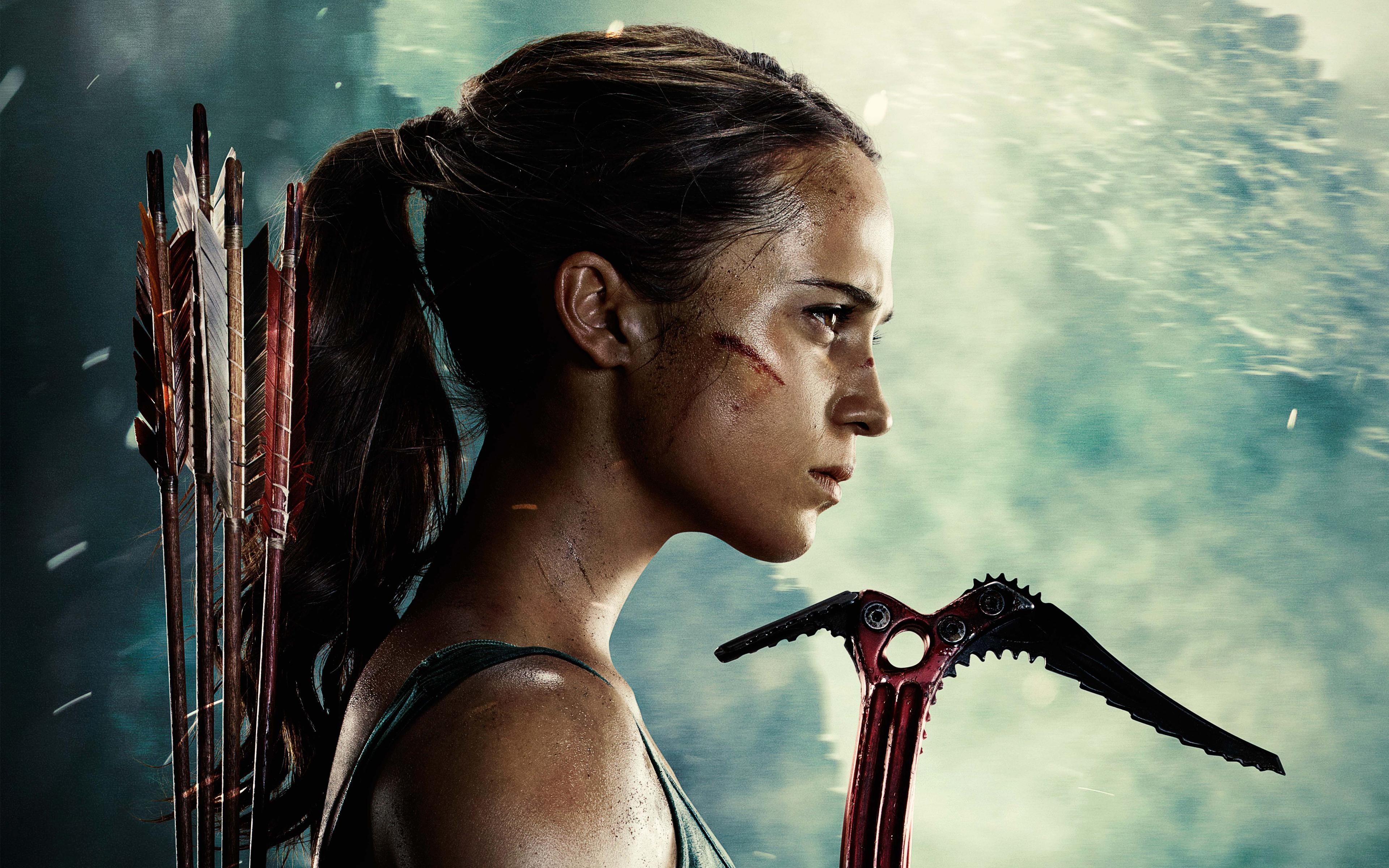 Lara Croft, Tomb Raider, Alicia Vikander, 4K, 5K, 3840x2400 4K Desktop