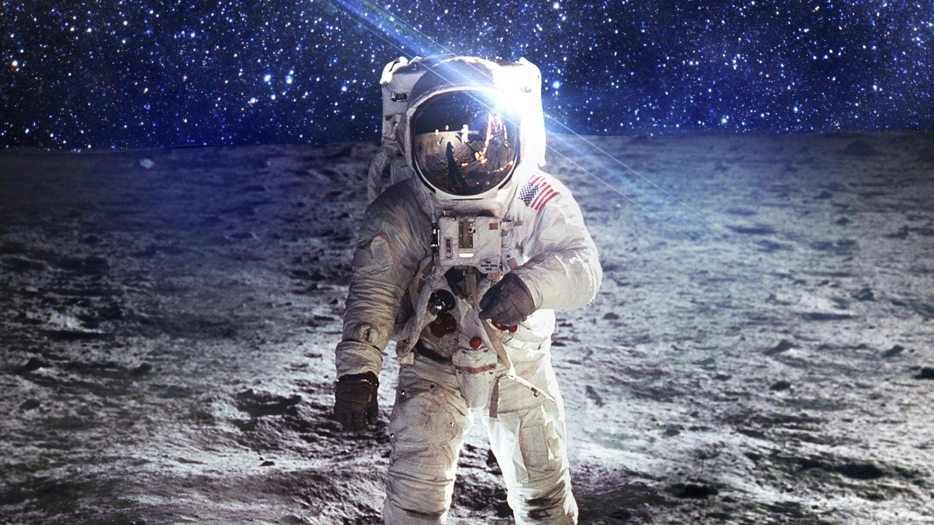 Astronaut, Mond, Bild, Weltraum, NASA, 1920x1080 Full HD Desktop