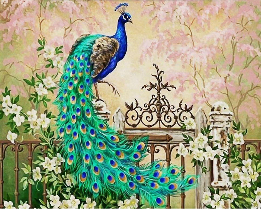 Pfau, Europäische Kunst, Großes Bild, Wanddeko, Modern, 1000x800 HD Desktop