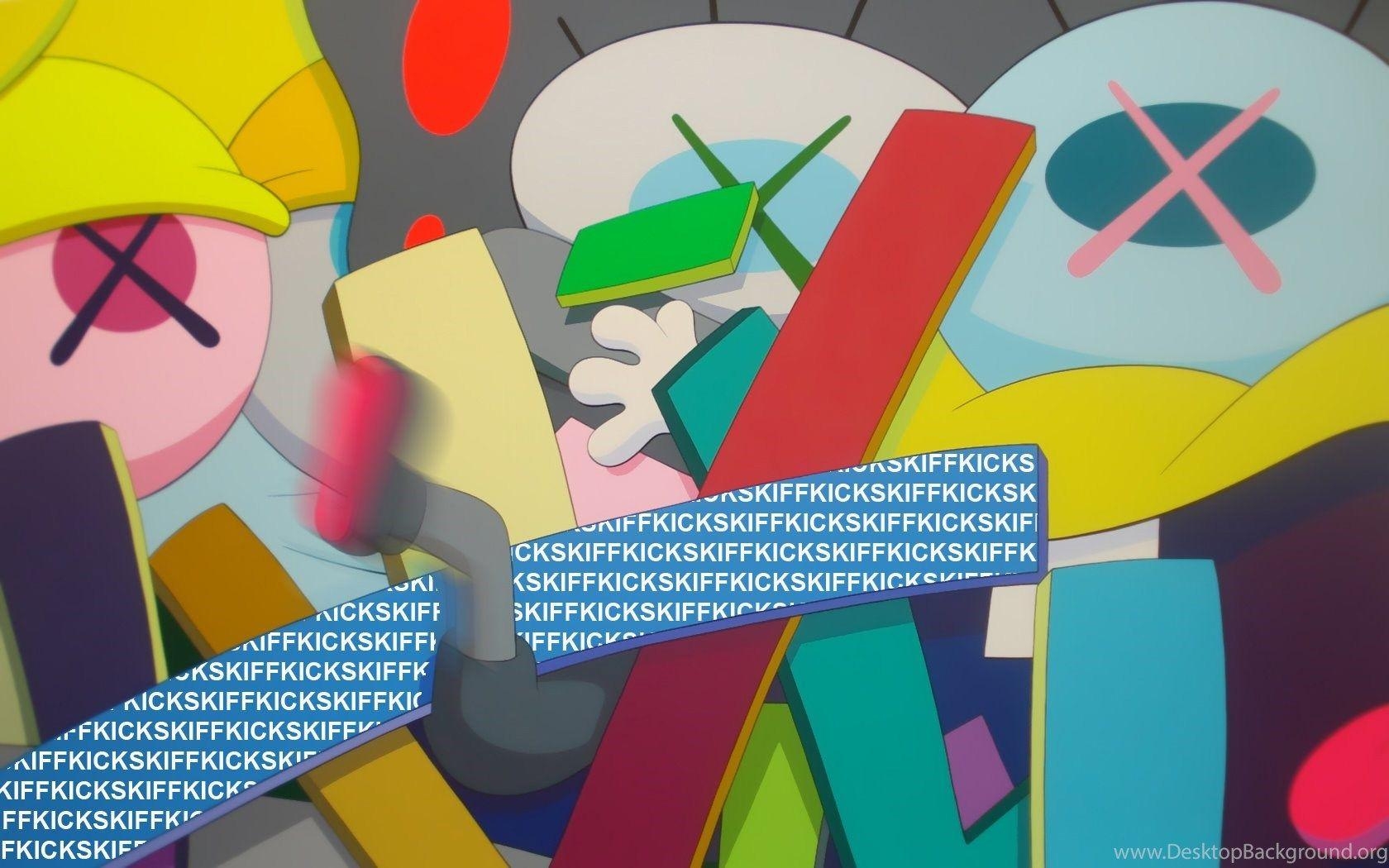 Kaws, HD, Kunstwerk, visueller Stil, Hintergrund, 1680x1050 HD Desktop