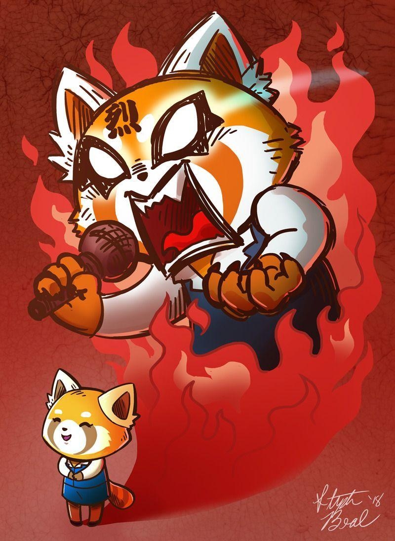 Aggretsuko Anime, Retsuko, Schreien, Singen, Unterhaltung, 800x1100 HD Handy