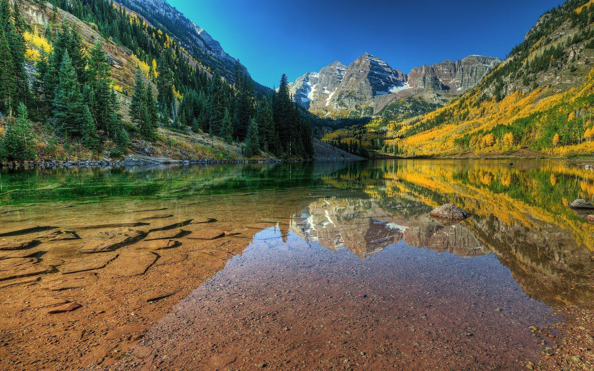 Maroon Bells, Colorado, Reisen, USA, Natur, 1920x1200 HD Desktop