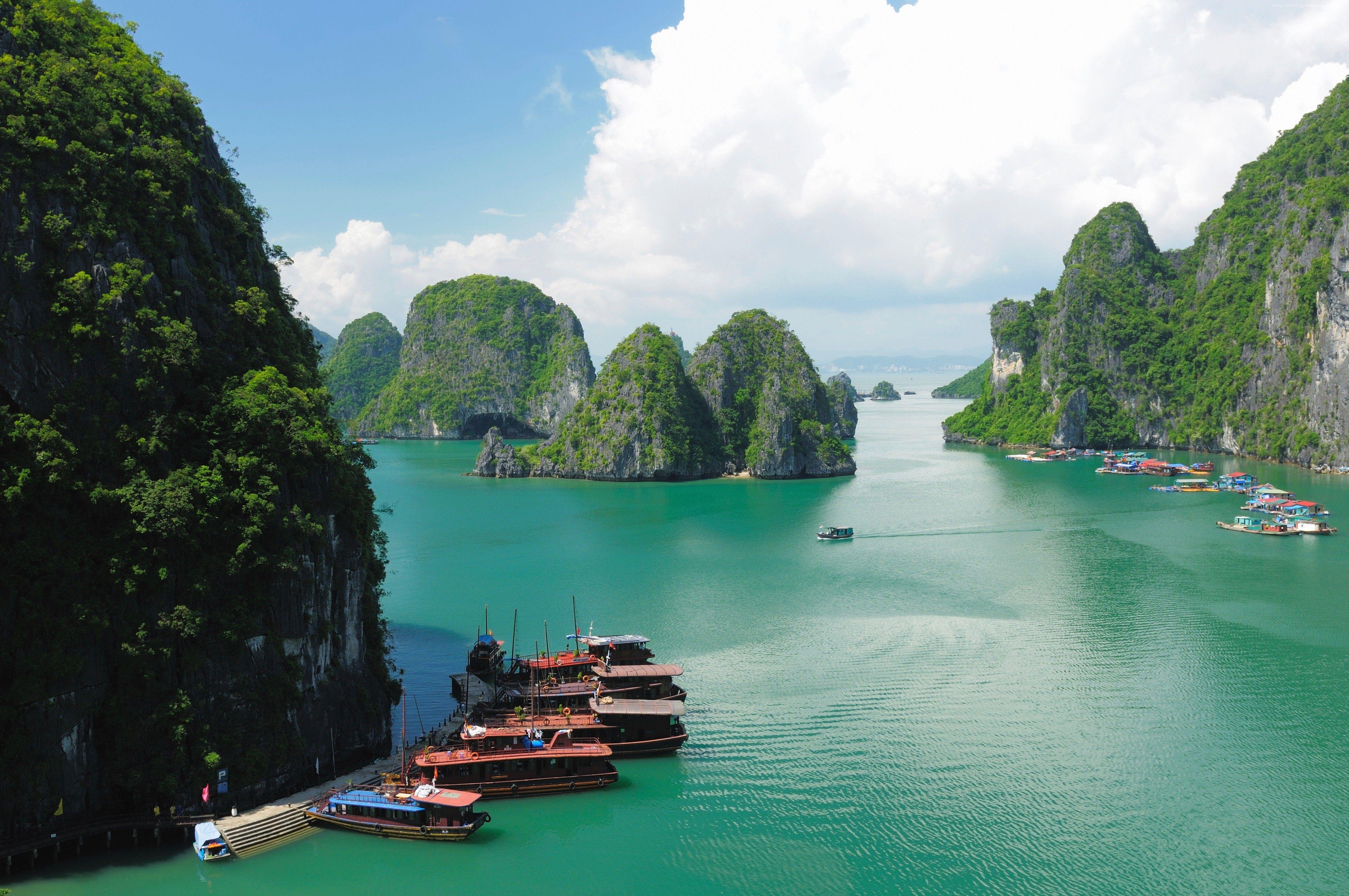 Halong-Bucht, Vietnam, Berge, Kreuzfahrt, Reise, 4230x2810 4K Desktop