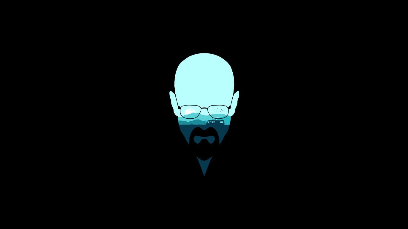 Breaking Bad, minimalistisch, Walter White, TV-Serie, Hintergrundbild, 1370x770 HD Desktop