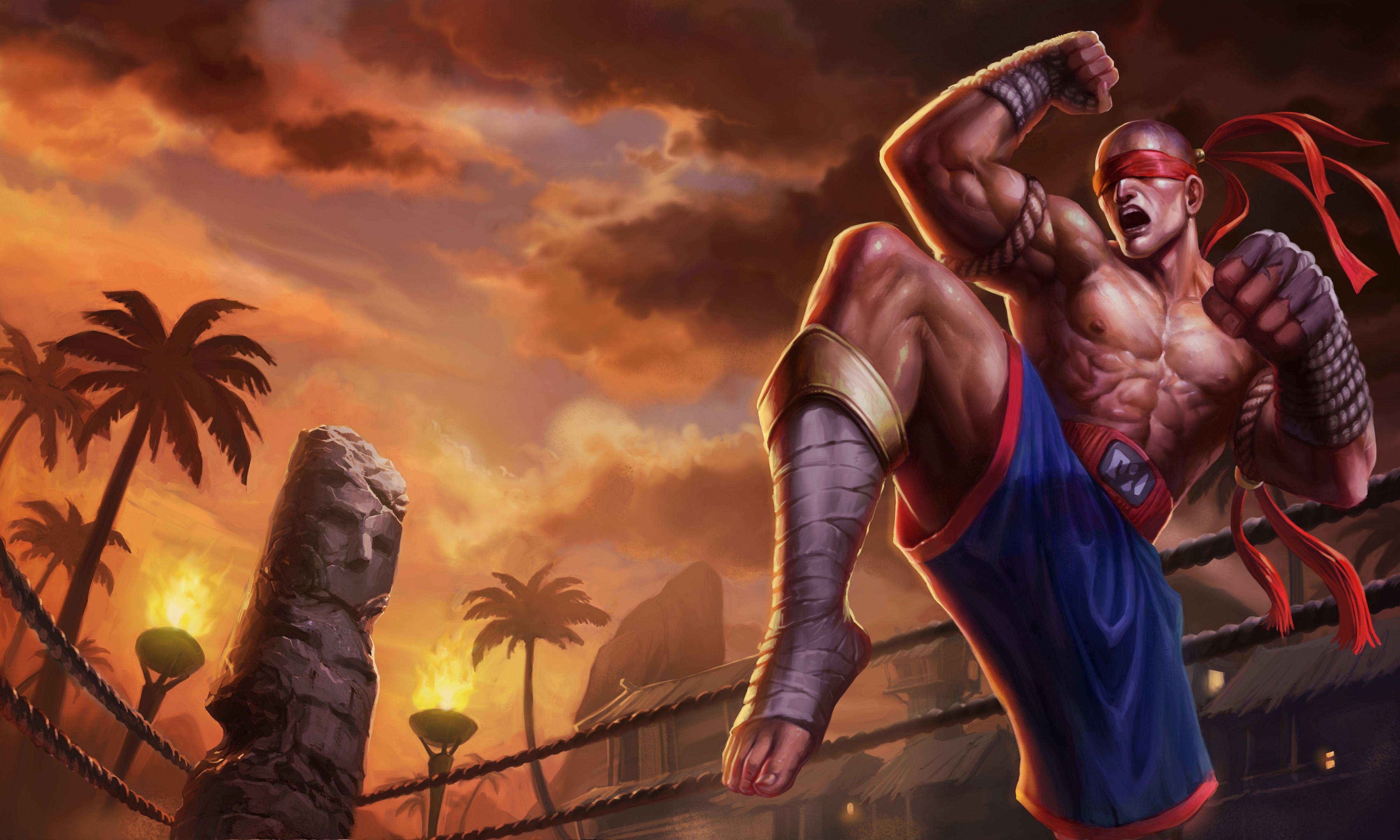 Muay Thai, Lee Sin, Kampfstrategie, Gaming, Sport, 5000x3000 4K Desktop