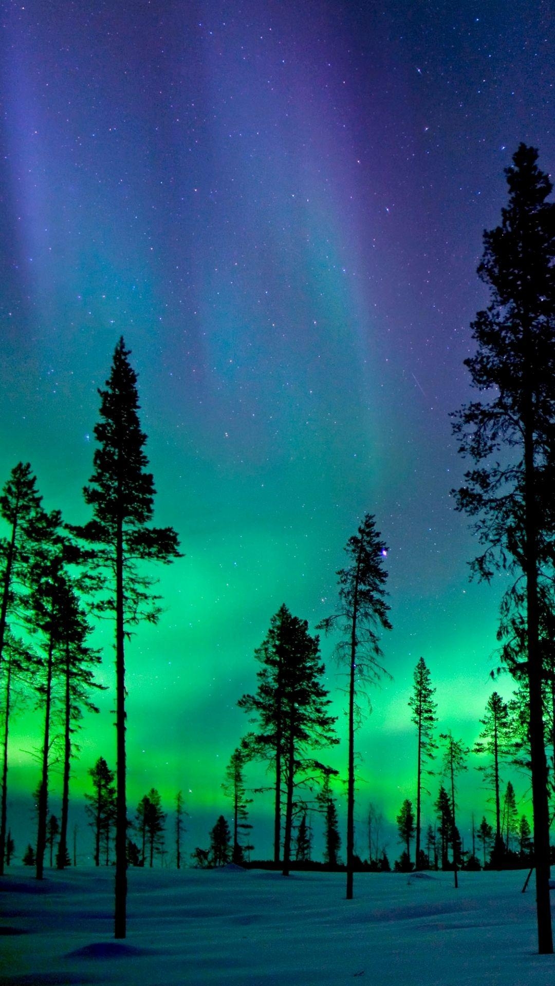 Aurora Borealis, Polarlicht, Weltraum, Natur, Nordlichter, 1080x1920 Full HD Handy