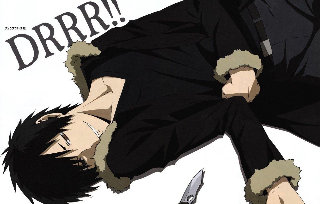 Izaya Orihara, Messer, Anime, Grinsen, Durarara, 1340x850 HD Desktop