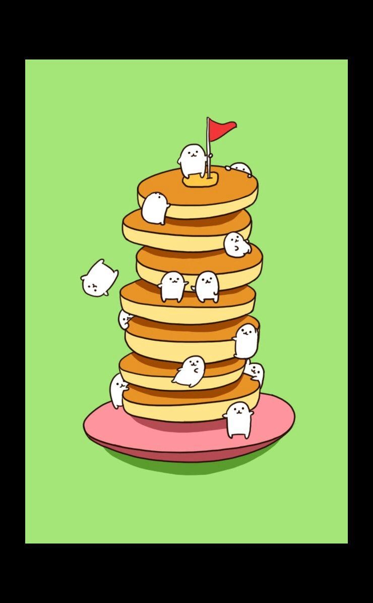 Pfannkuchen, Kawaii, iPhone, Hintergrund, Chibi, 740x1200 HD Handy