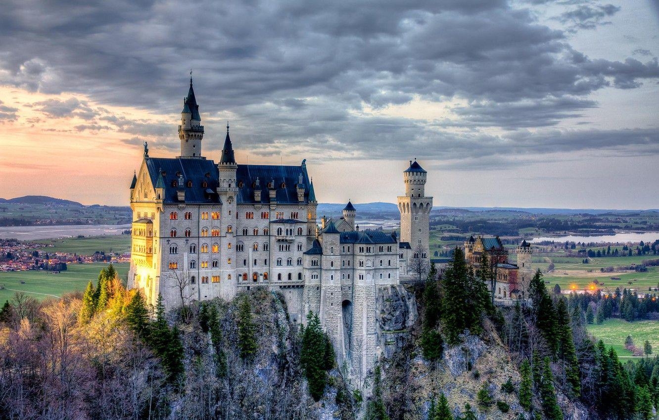 Deutschland, Bayern, Neuschwanstein, Reisen, Schloss, 1340x850 HD Desktop