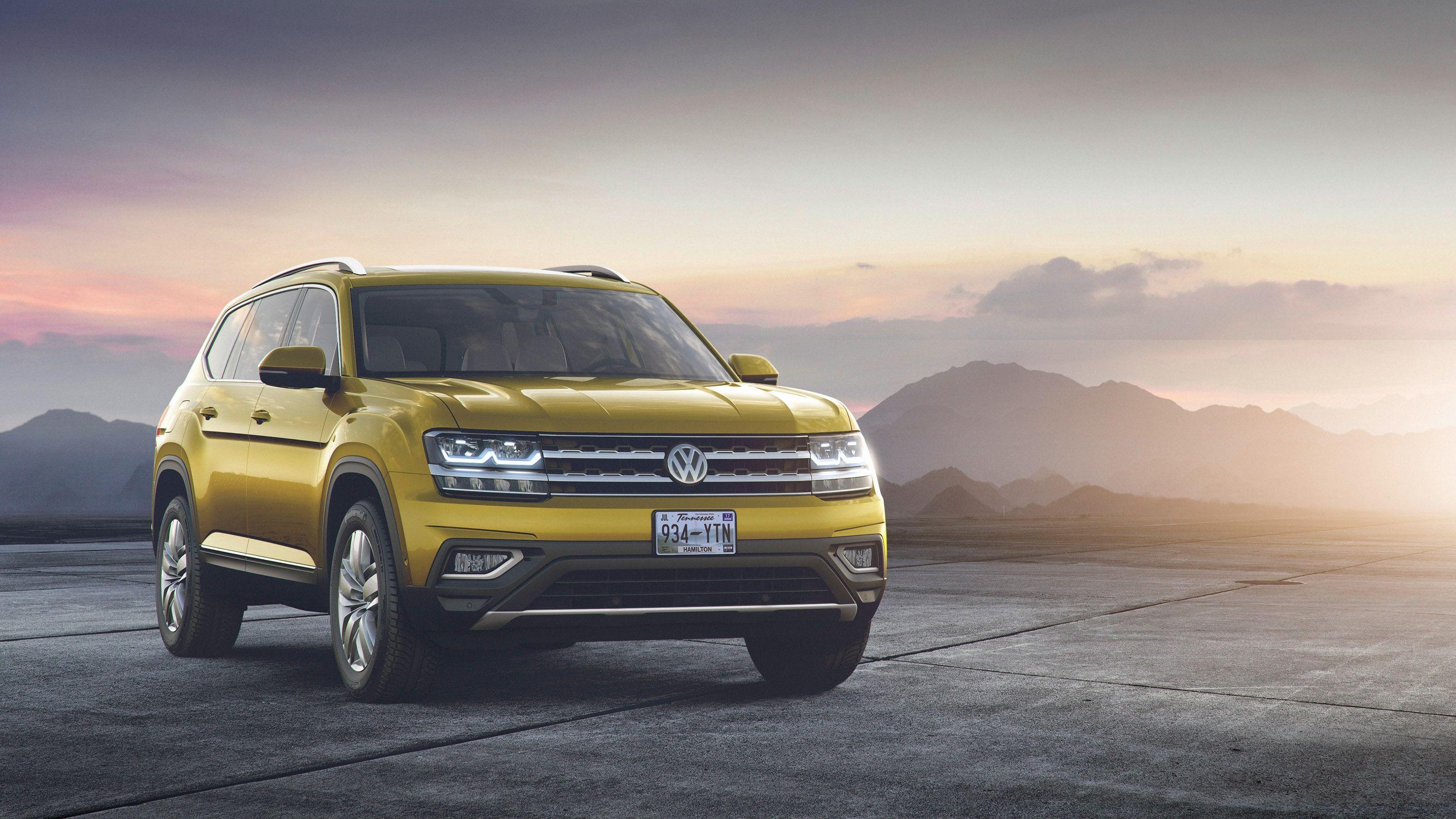 Volkswagen Atlas, Auto, Hintergrund, Vergleich, Rückansicht, 2830x1600 HD Desktop