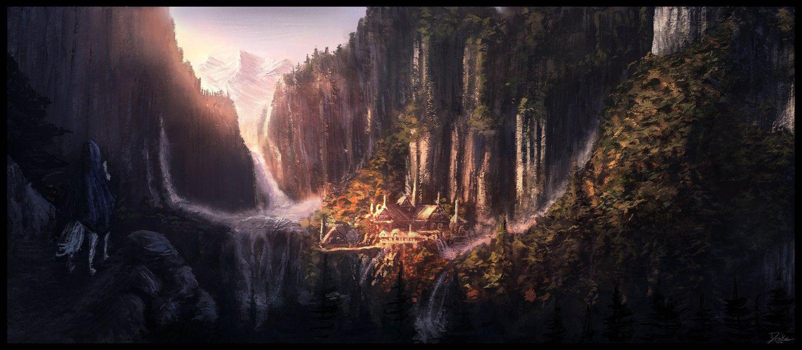 Rivendell, Herr der Ringe, Wallpaper, Filme, Fantasy, 1600x700 Dual Screen Desktop