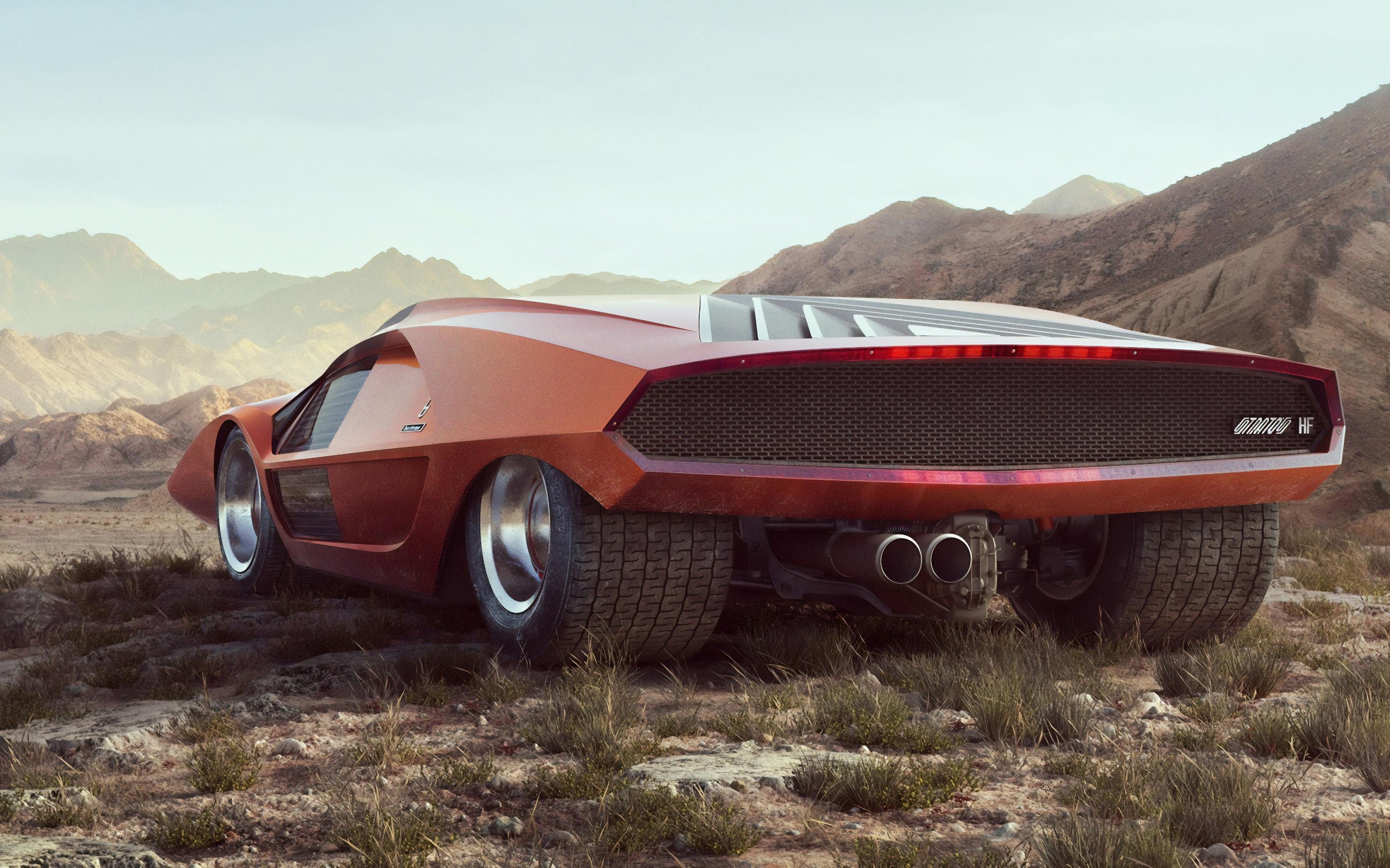 Lancia Stratos Zero, CGI, 4K, Auto, Kunst, 2880x1800 HD Desktop