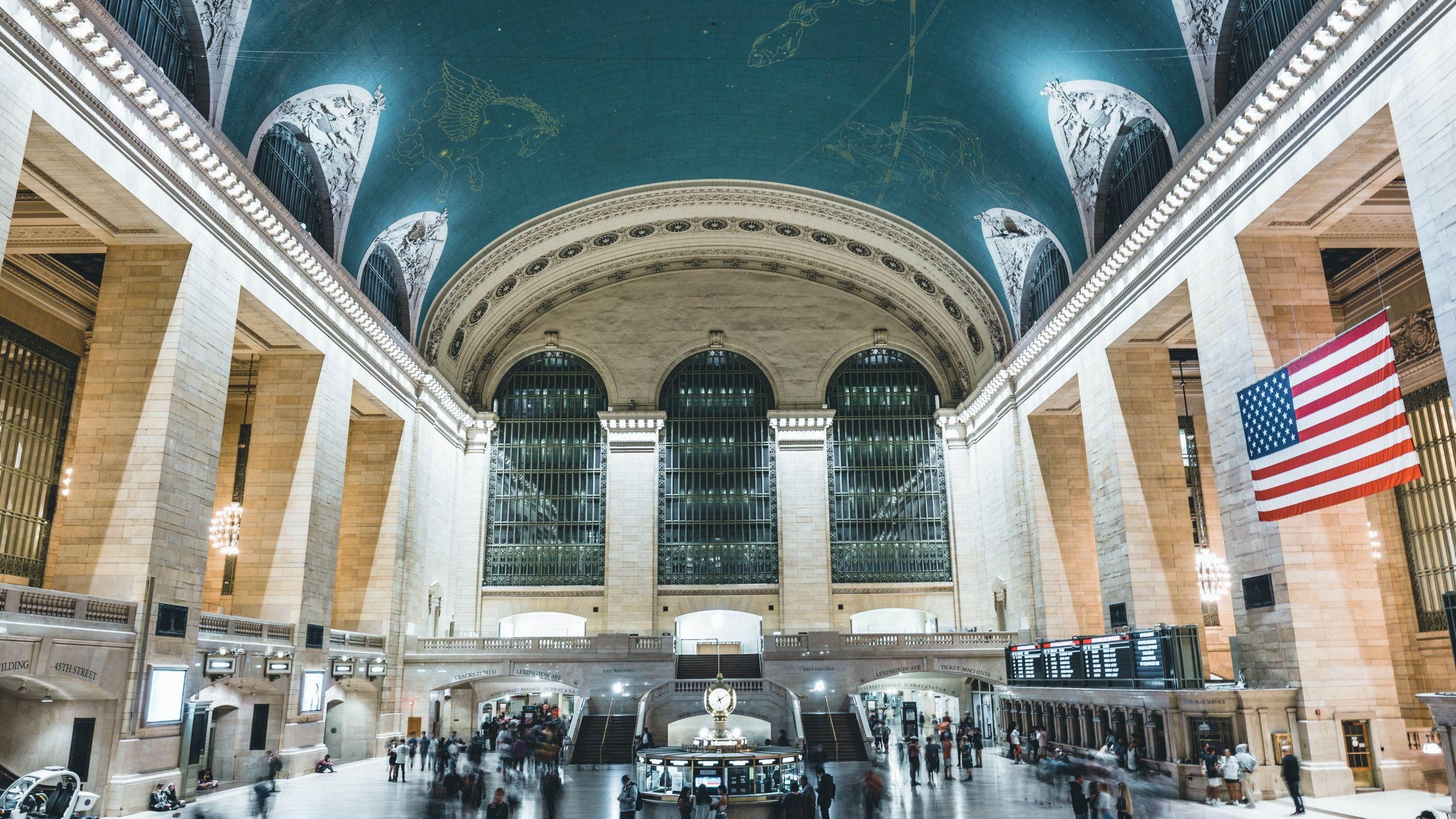 Grand Central, New York, Bild, Bahnhof, Download, 2560x1440 HD Desktop