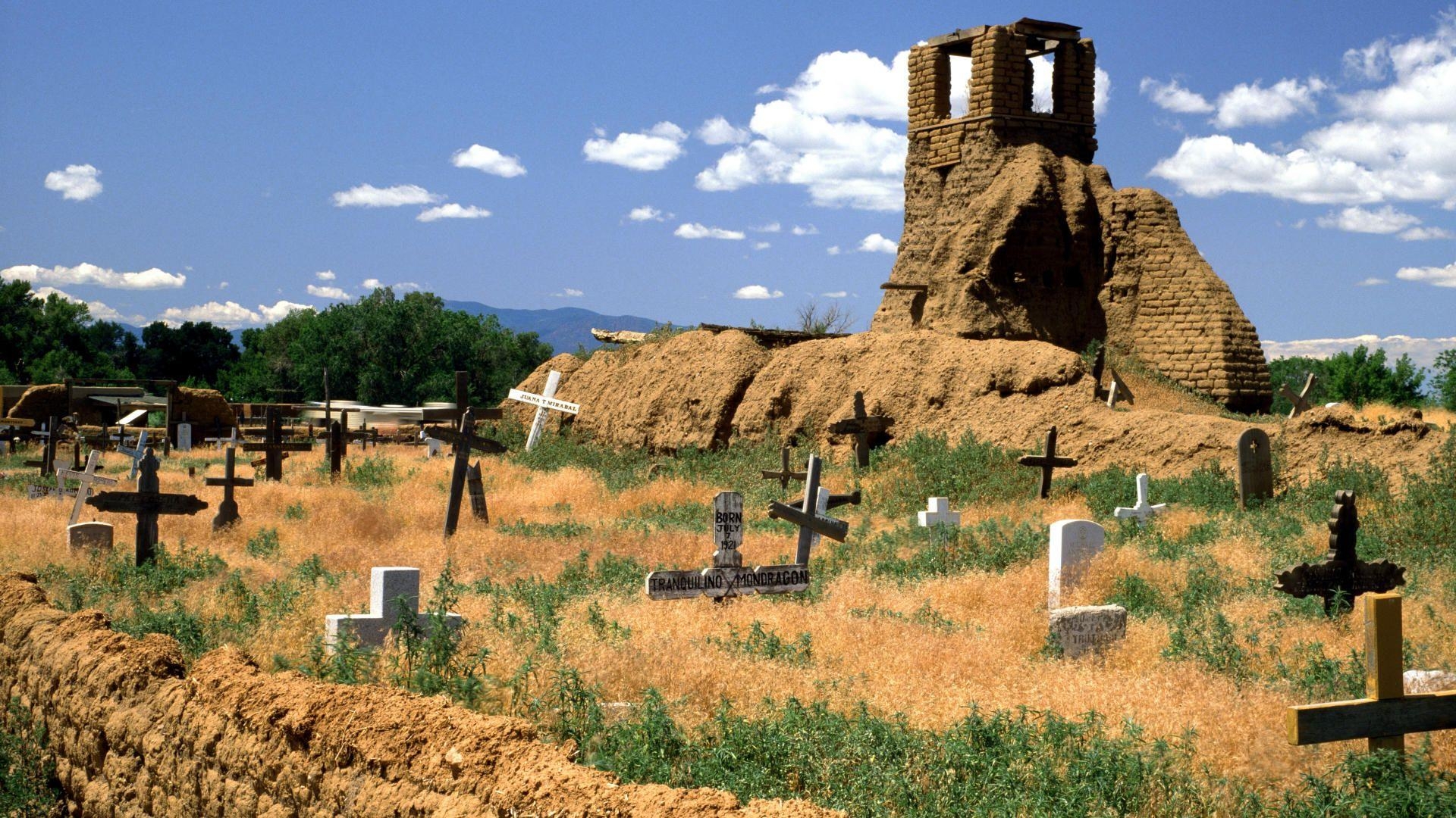 Taos Pueblo, Neue Mexiko, Kirche, Hintergrund, Download, 1920x1080 Full HD Desktop