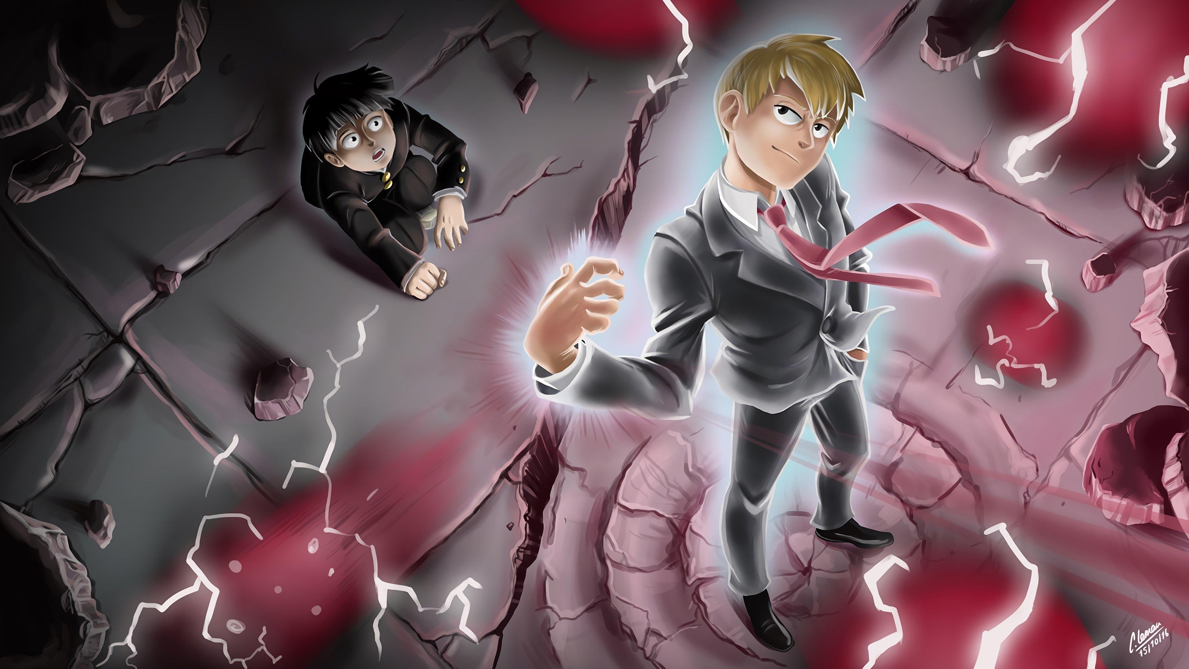 Mob Psycho 100, HD, 9x, Anime, Kunst, 3840x2160 4K Desktop