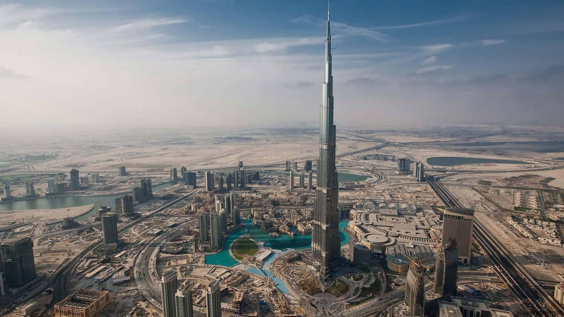 Burj Khalifa, Hintergrundbild, Atemberaubend, Raumschiff, Dubai, 1920x1080 Full HD Desktop