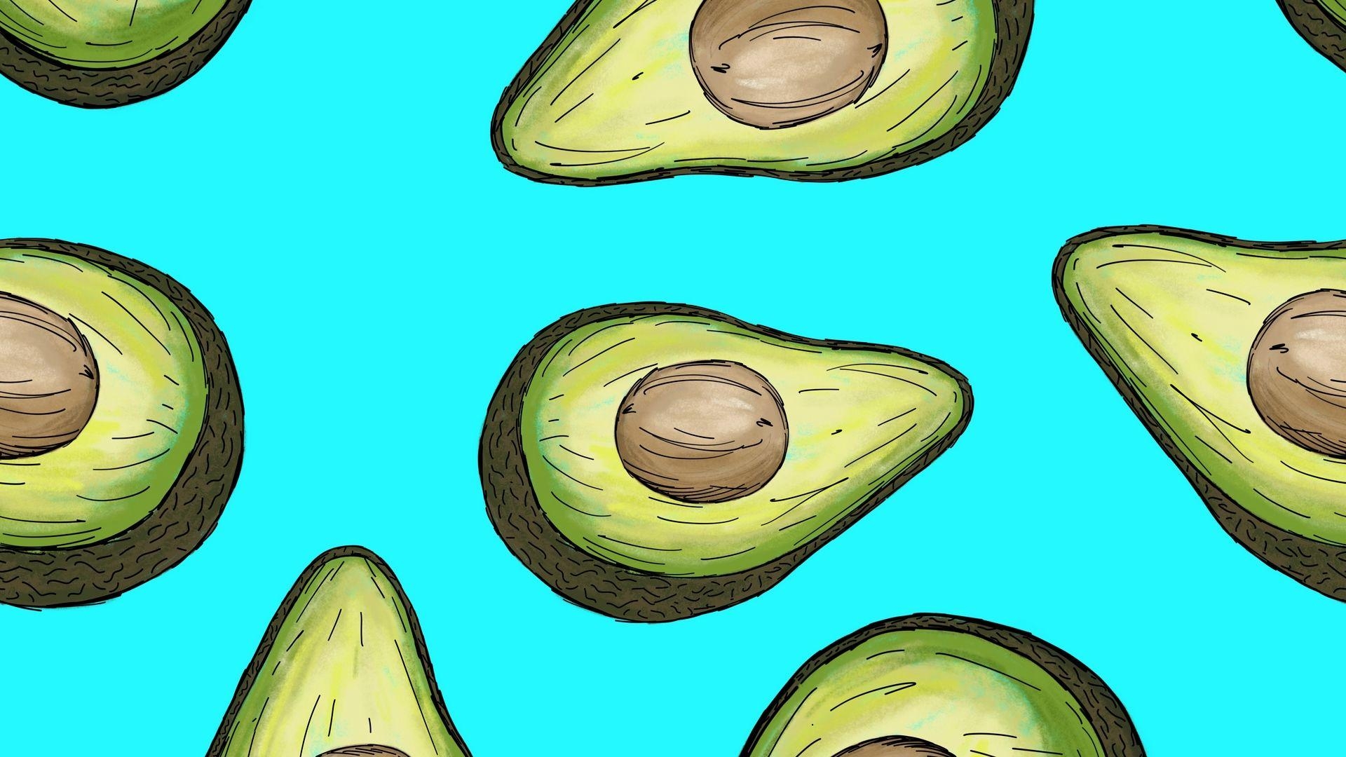 Avocado Kunst, Frucht, HD, Bild, Dekor, 1920x1080 Full HD Desktop