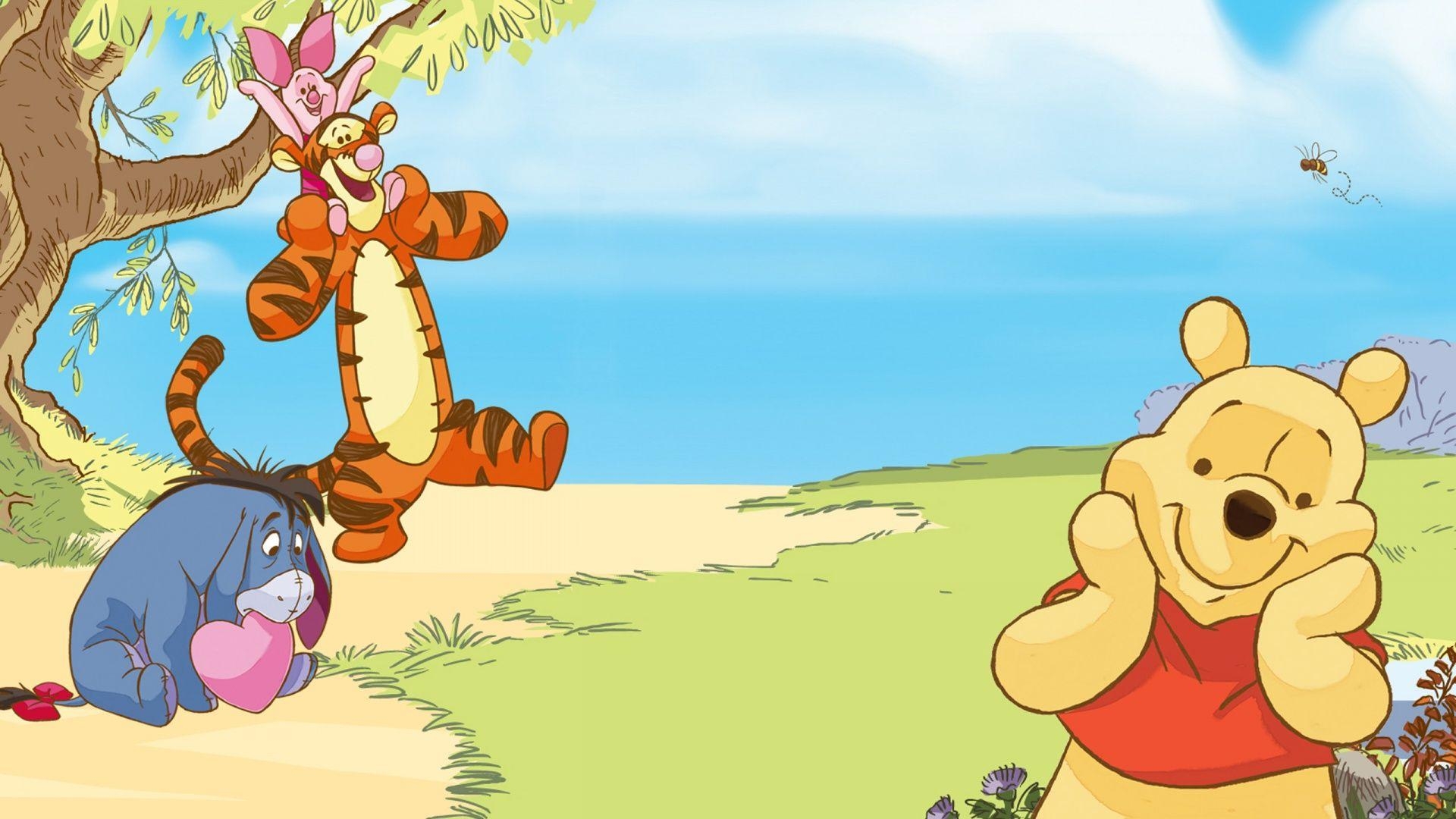 Winnie Puuh, 19923px, Cartoon, Hintergrund, Disney, 1920x1080 Full HD Desktop