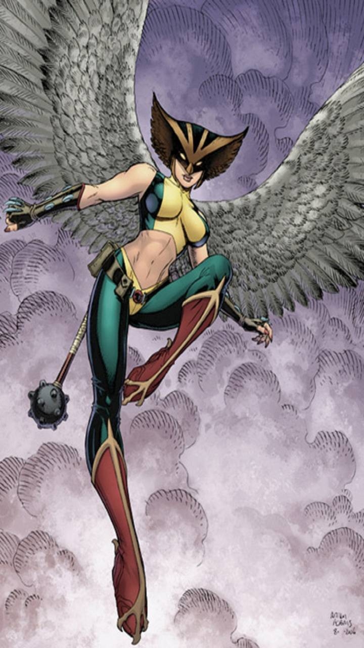 Hawkgirl, Comics, DC Universum, Hintergrund, Superheldin, 720x1280 HD Handy