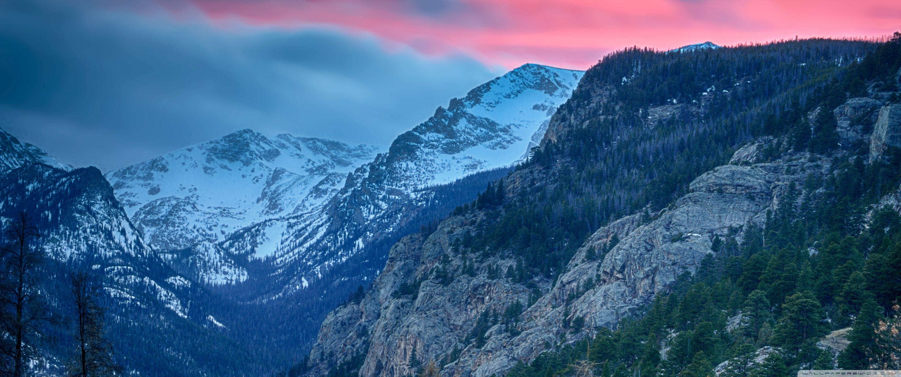 Rocky Mountain Nationalpark, Colorado, 4K, HD, Hintergrund, 3440x1440 Dual Screen Desktop