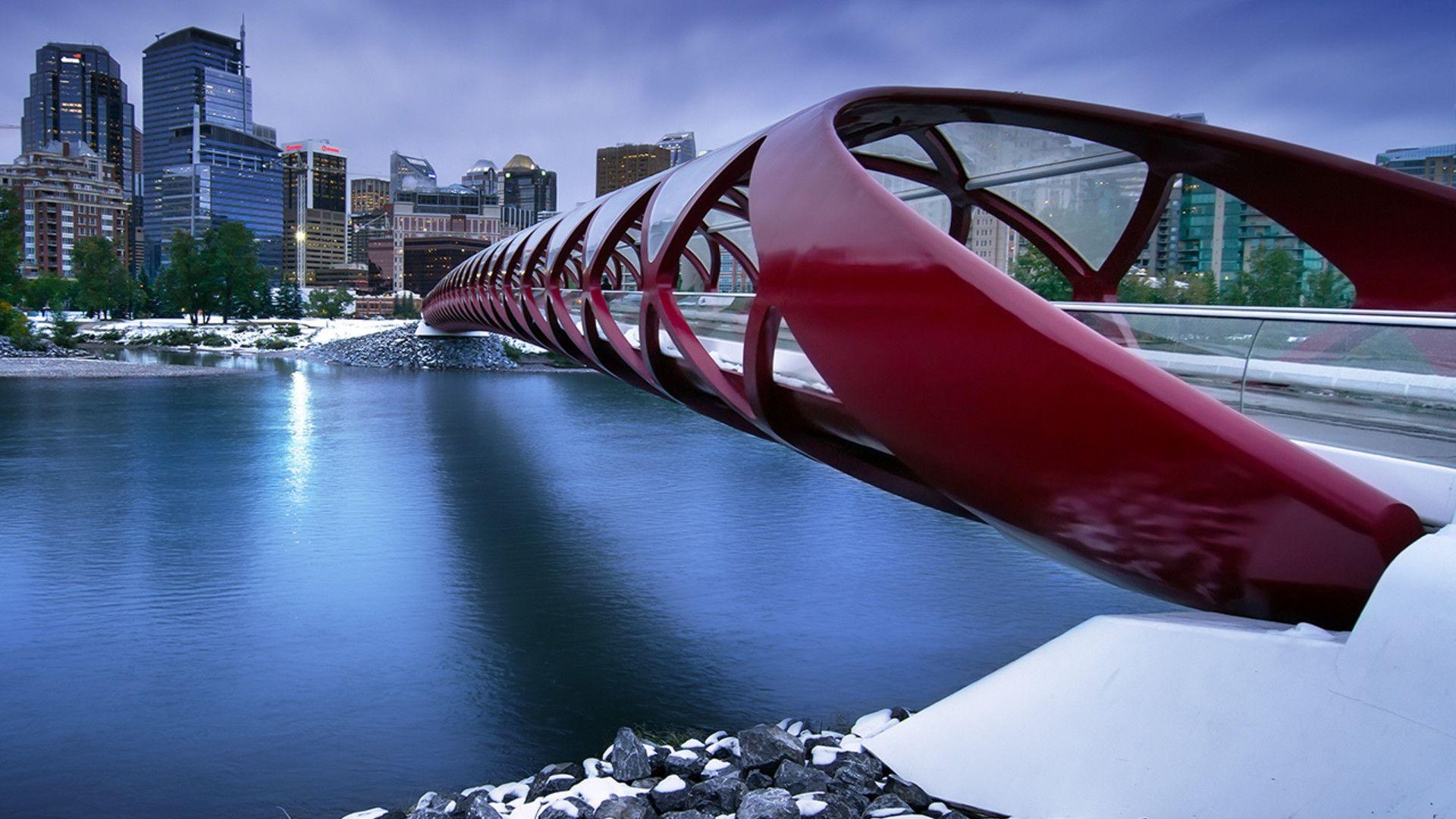 Peace Bridge, Calgary, Kanada, Design, Architektur, 1920x1080 Full HD Desktop