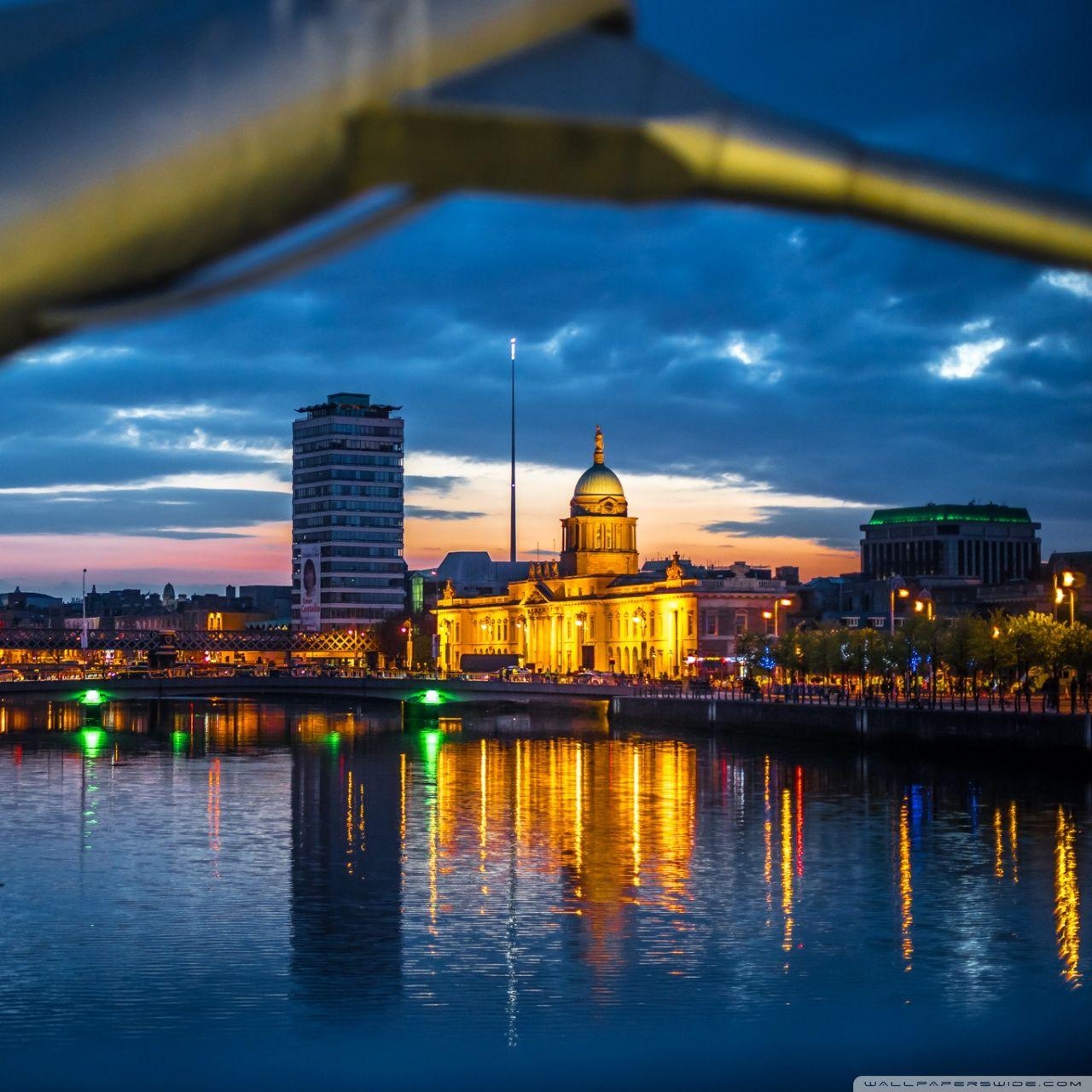 Custom House, Dublin, Irland, Architektur, 4K, 1280x1280 HD Handy