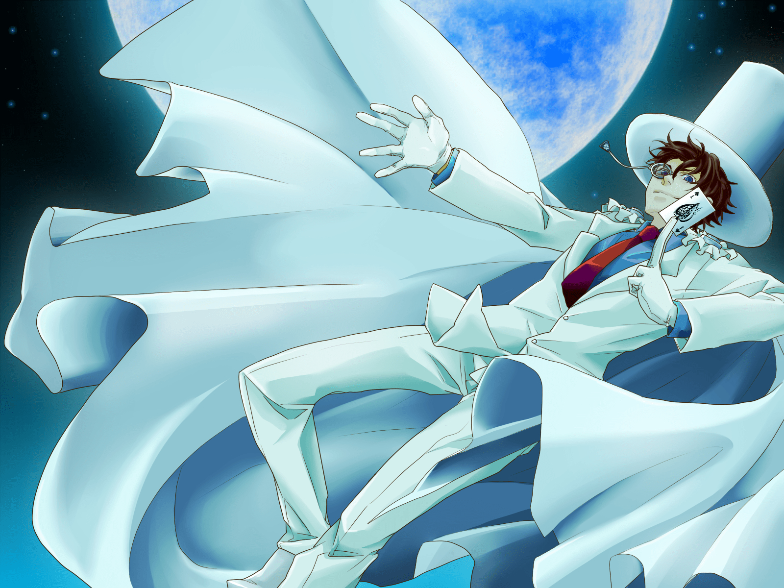 Kaito Kid, Detektiv Conan, Anime, Magie, Kunst, 1600x1200 HD Desktop