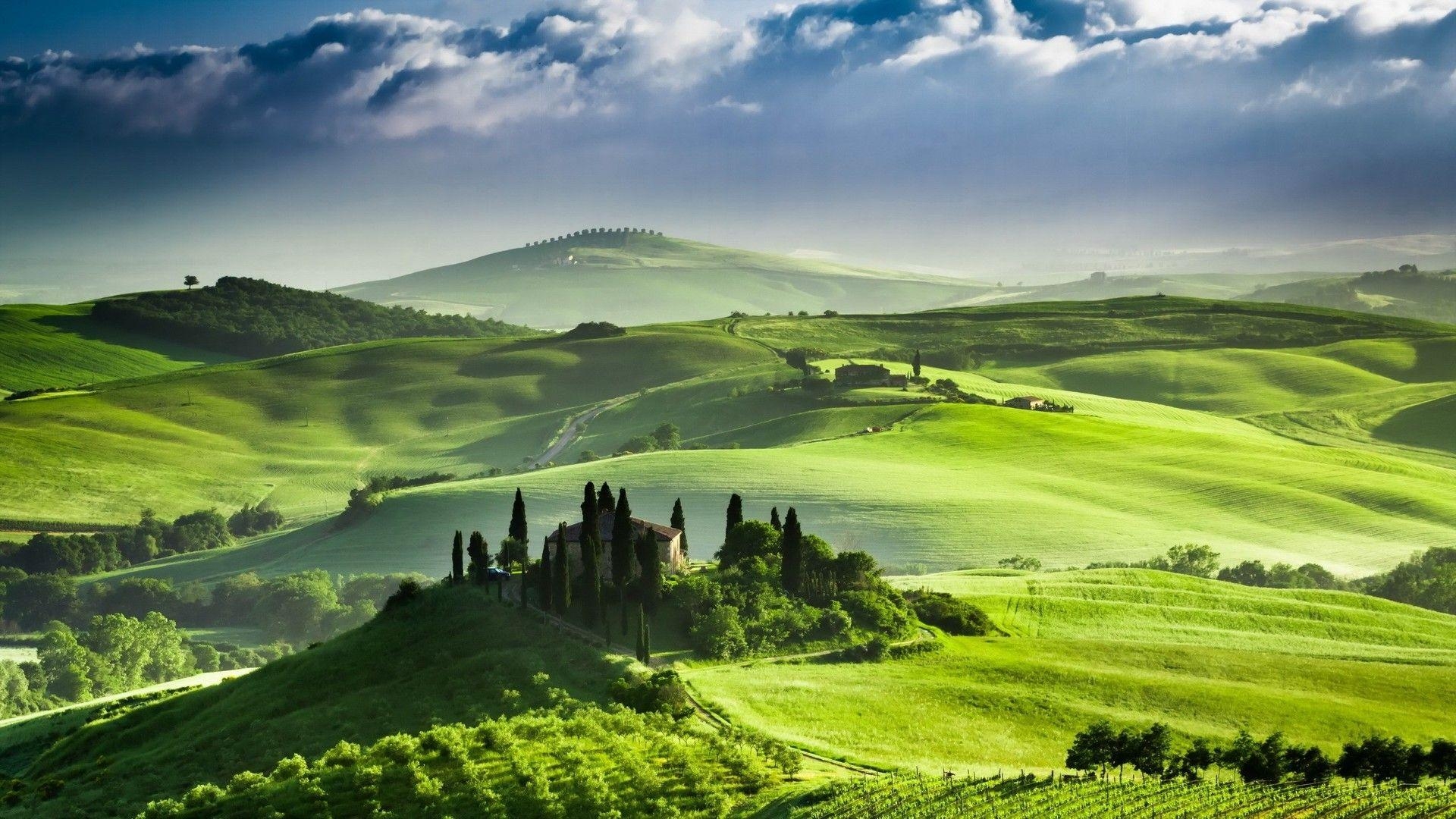 Italien, Hintergrund, Toskana, Landschaft, Reisen, 1920x1080 Full HD Desktop