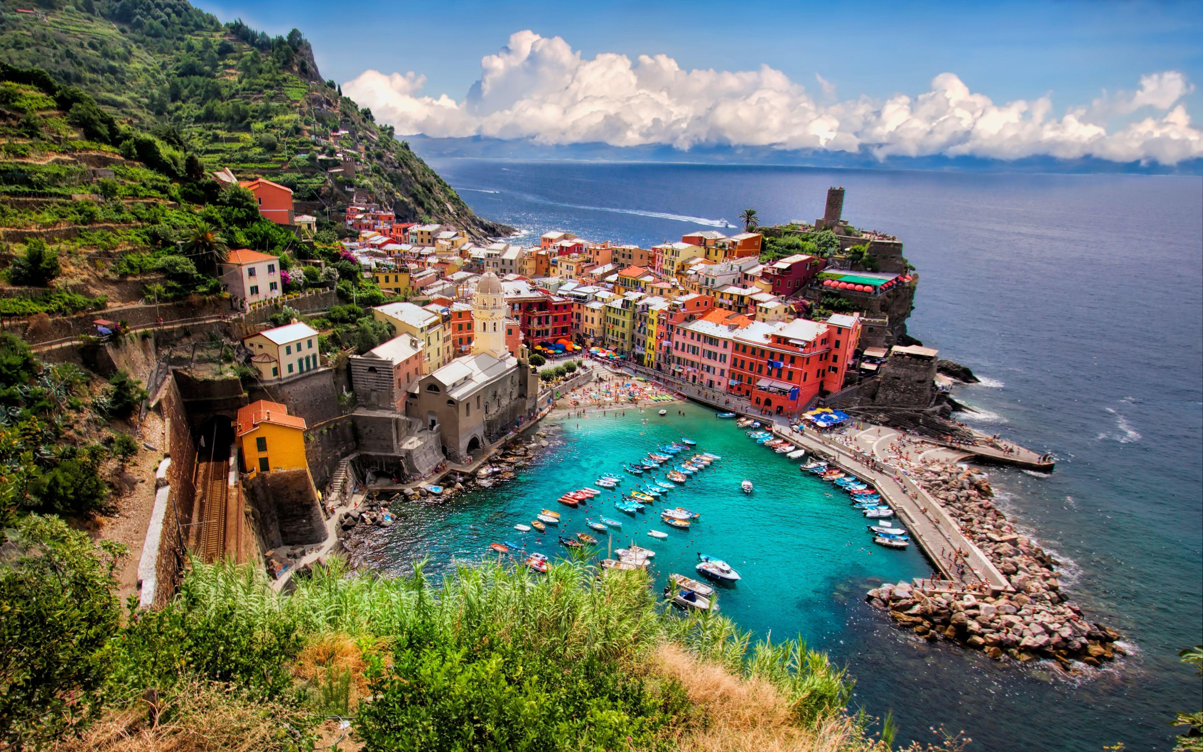 Vernazza, Schönes Dorf, Cinque Terre, Italien, Ligurien, 3840x2400 4K Desktop