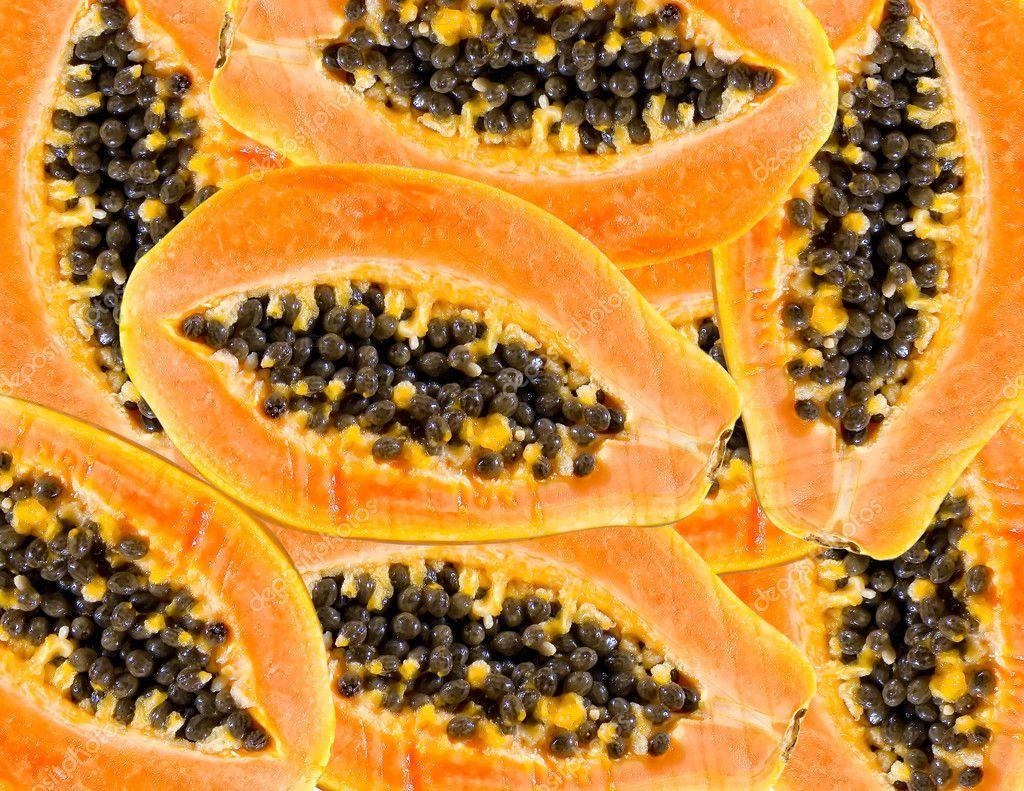 Papaya Hintergrund, Schwarz, Exotisch, Frucht, Design, 1030x800 HD Desktop