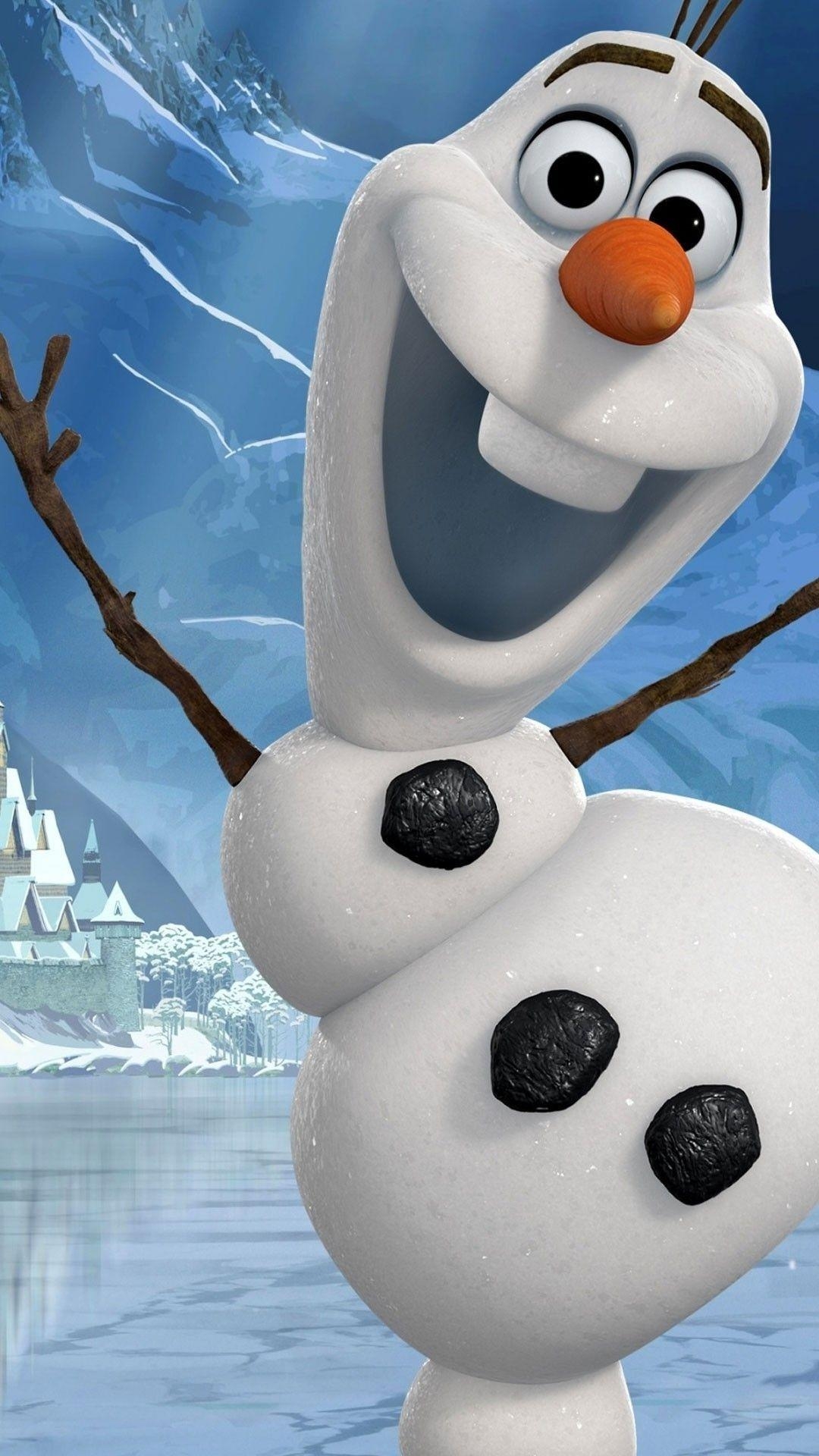 Olaf, Frozen, Disney, Cartoon, Hintergrund, 1080x1920 Full HD Handy