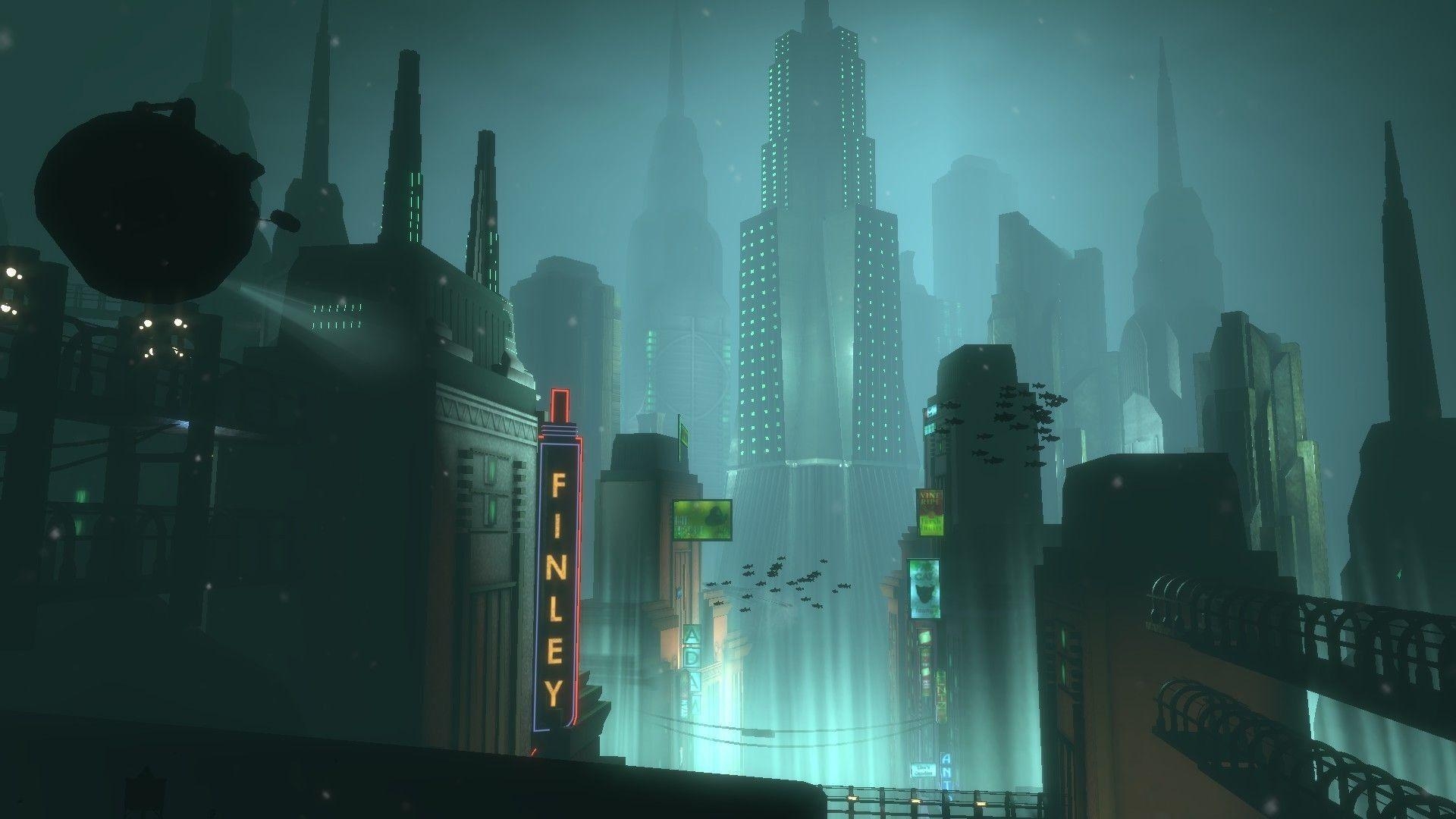 BioShock, Rapture, Unterwasser, Gaming, Art-déco, 1920x1080 Full HD Desktop